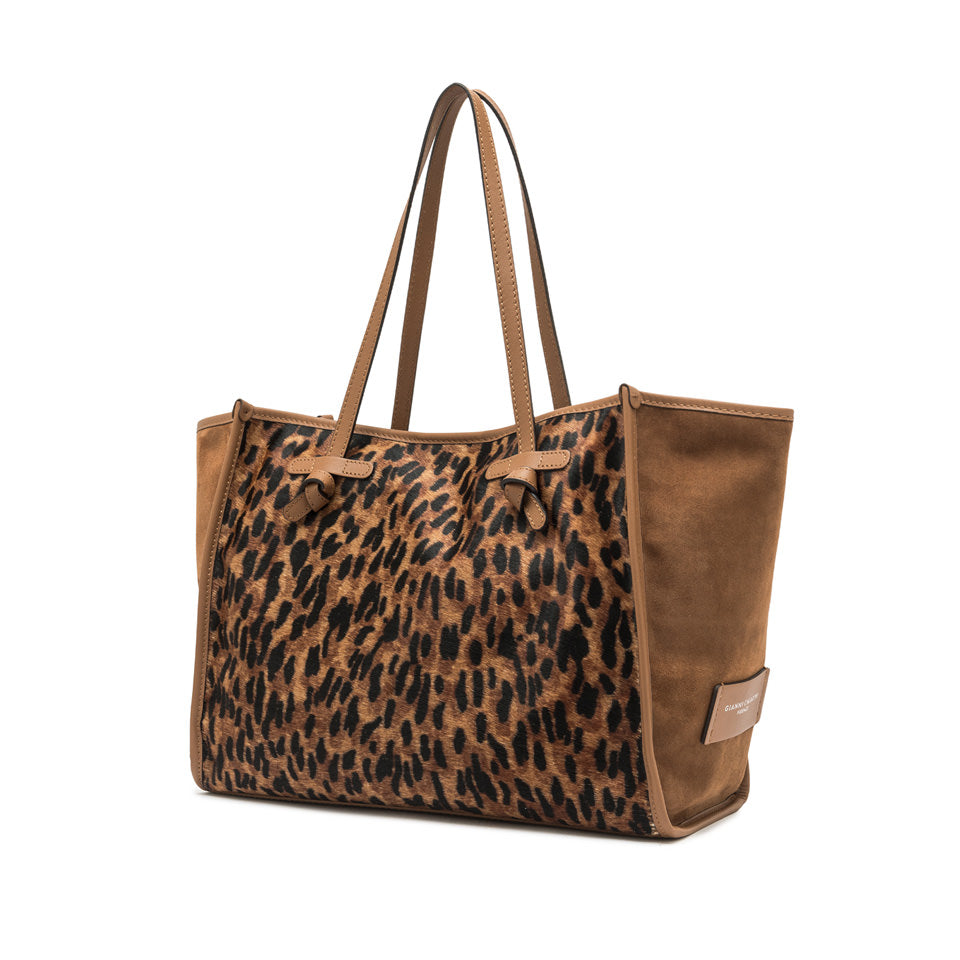 Gianni Chiarini borsa shopping in pelle e camoscio "Marcella" Beige BS12120LINX.064 NATURALE