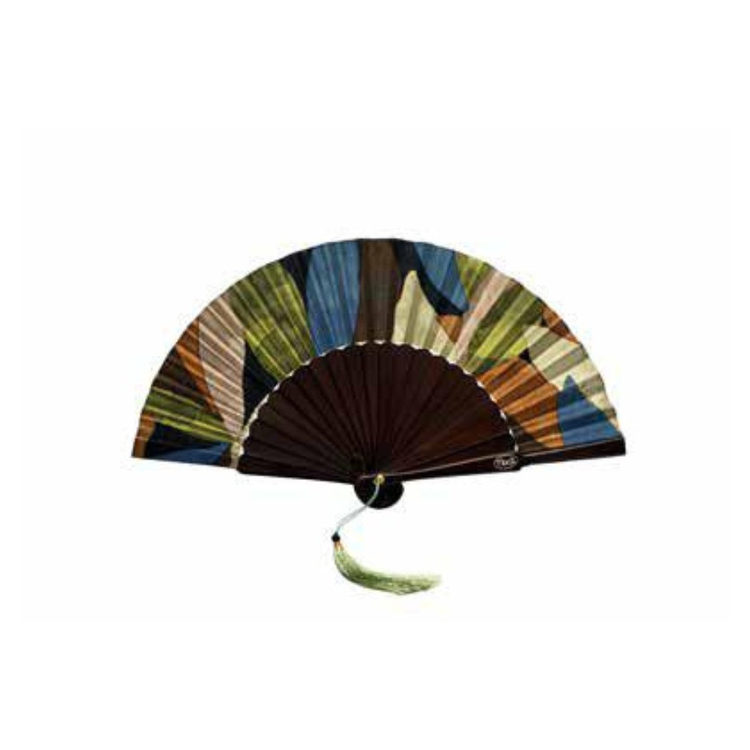 Te Per Due ventaglio in tessuto e legno "Leaves" Verde TPWR19.586 LEAVES