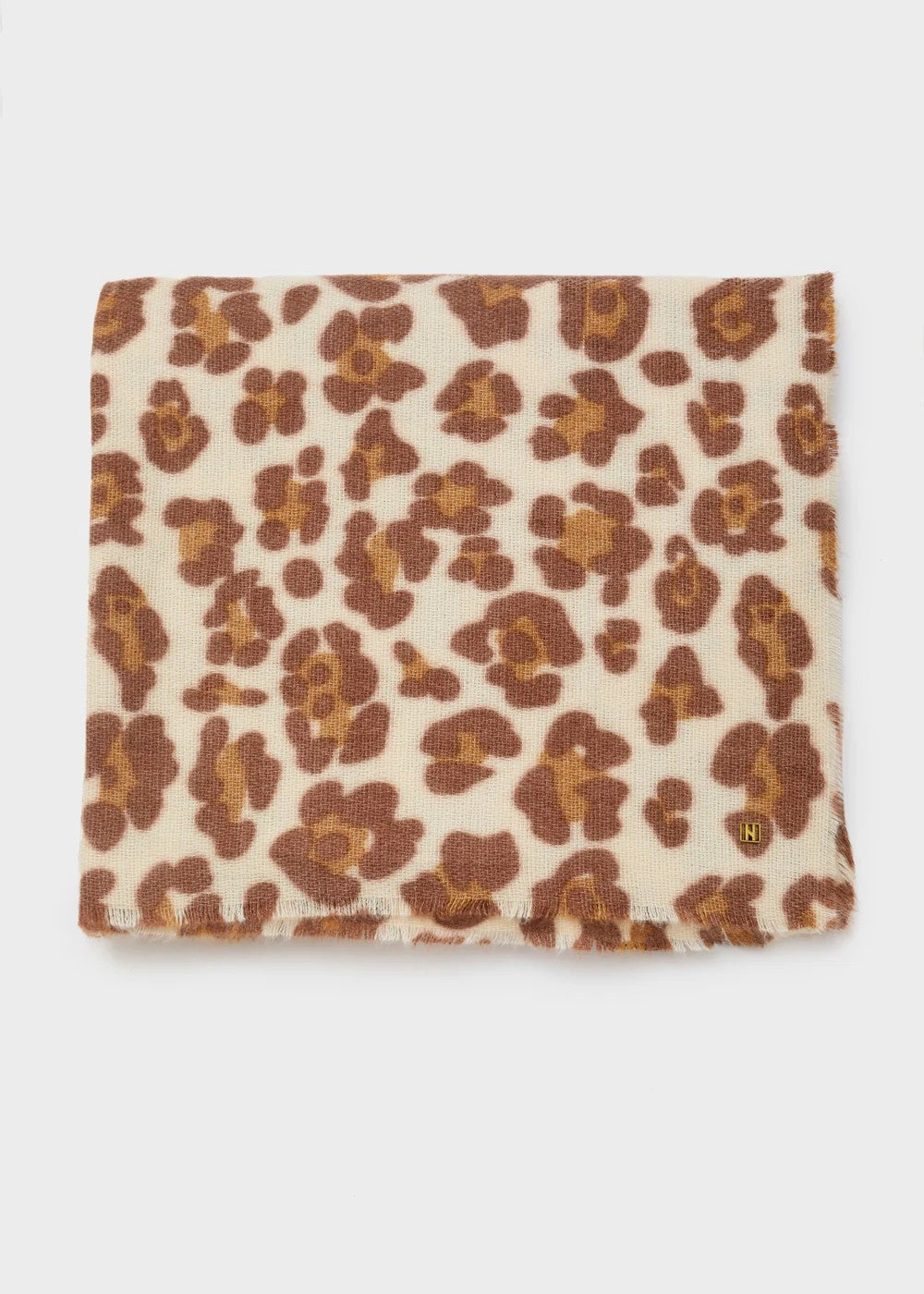 Nalì sciarpa in poliestere "Macula" Animalier LASC0300.BEIGE/MARRONE