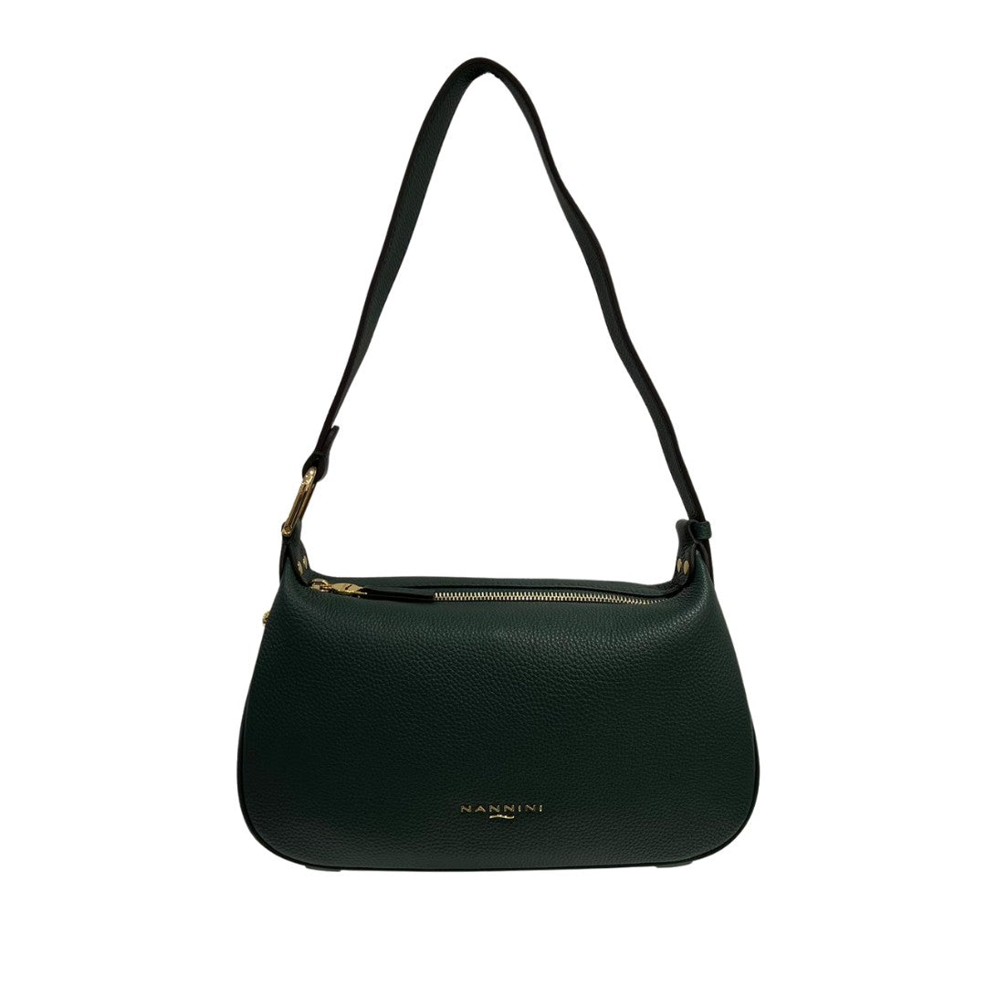 Nannini borsa a spalla in pelle "Keira" Verde 18677.BOTTIGLIA