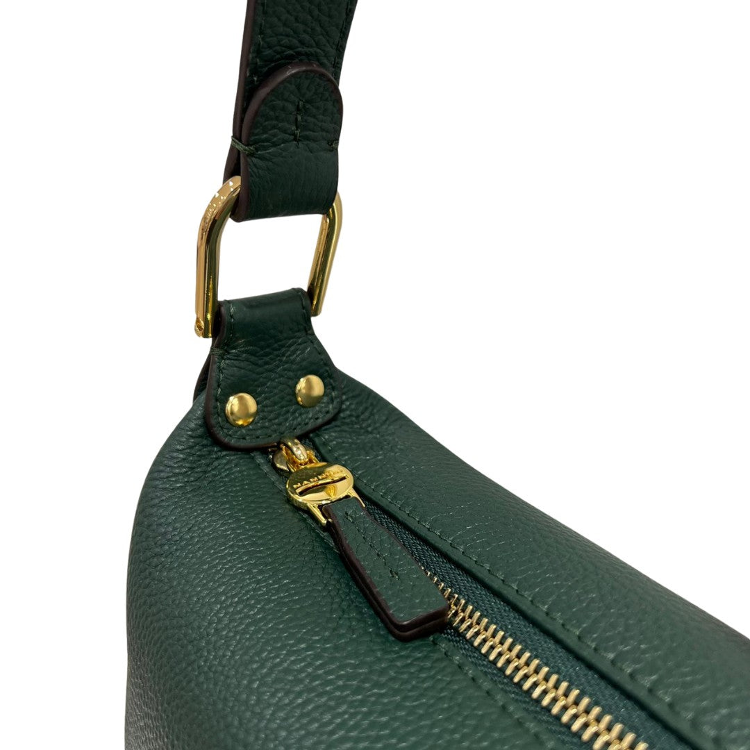 Nannini borsa a spalla in pelle "Keira" Verde 18677.BOTTIGLIA