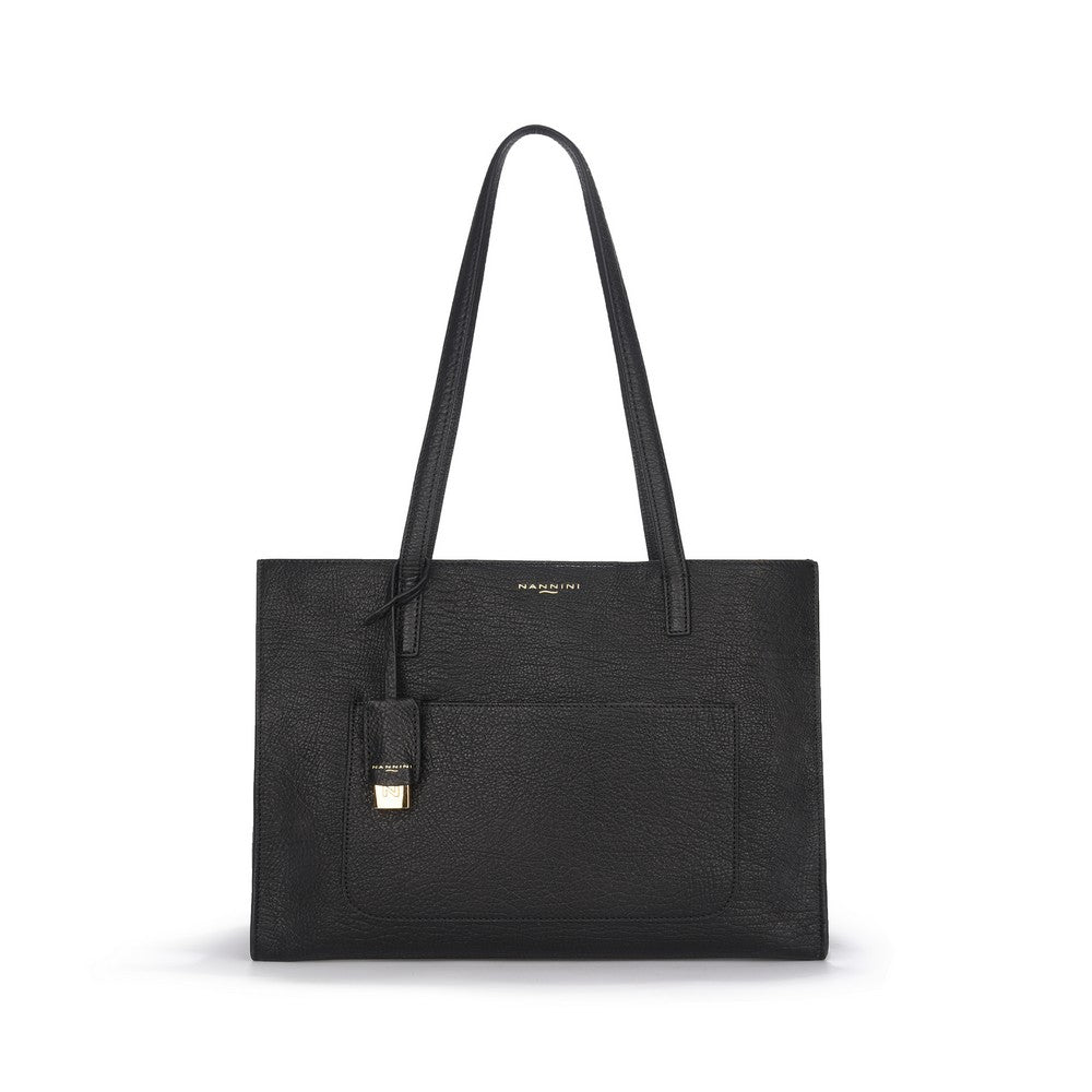 Nannini borsa shopping in pelle "Helga-M" Nero 18720.NERO
