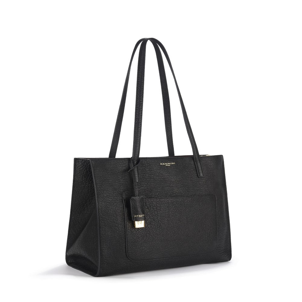 Nannini borsa shopping in pelle "Helga-M" Nero 18720.NERO