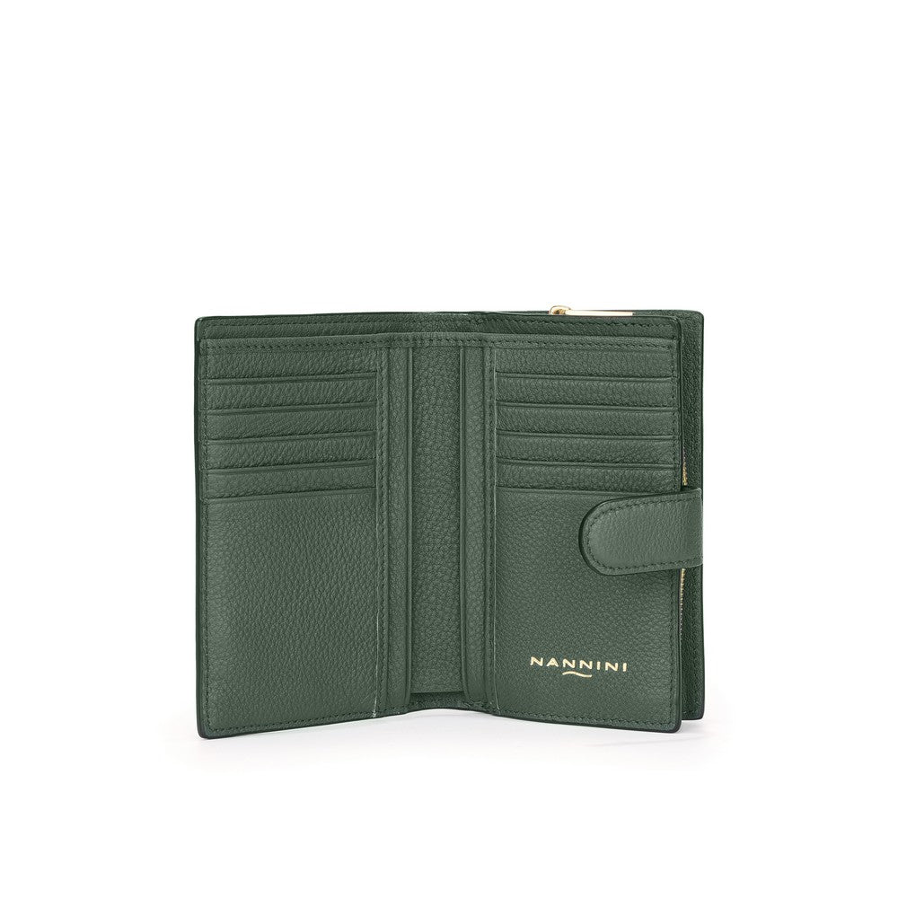 Nannini portafogli in pelle "Wallis" Verde QB1007.BOTTIGLIA