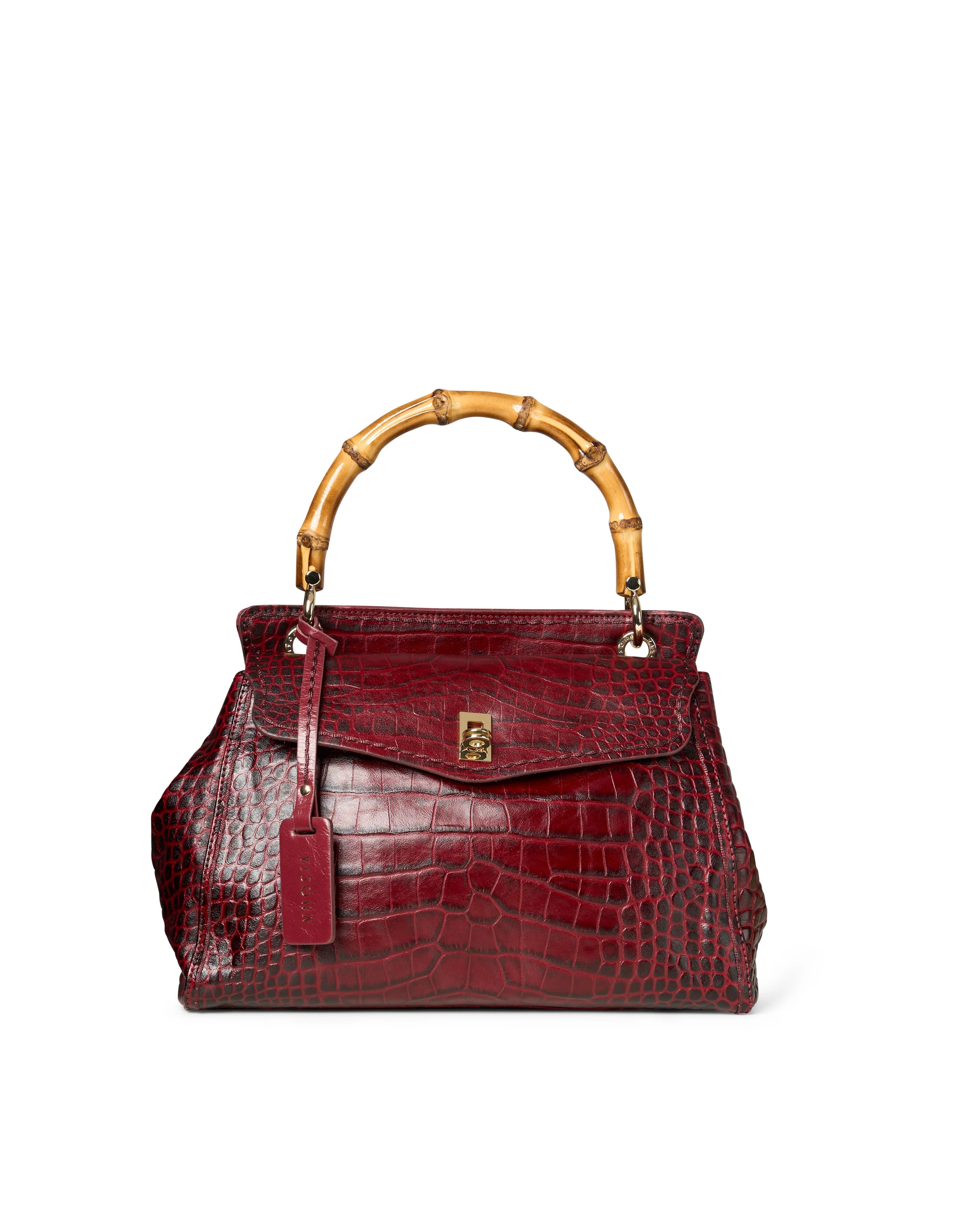 Visonà borsa a mano in pelle "Miami" Bordeaux 25671.CHIANTI