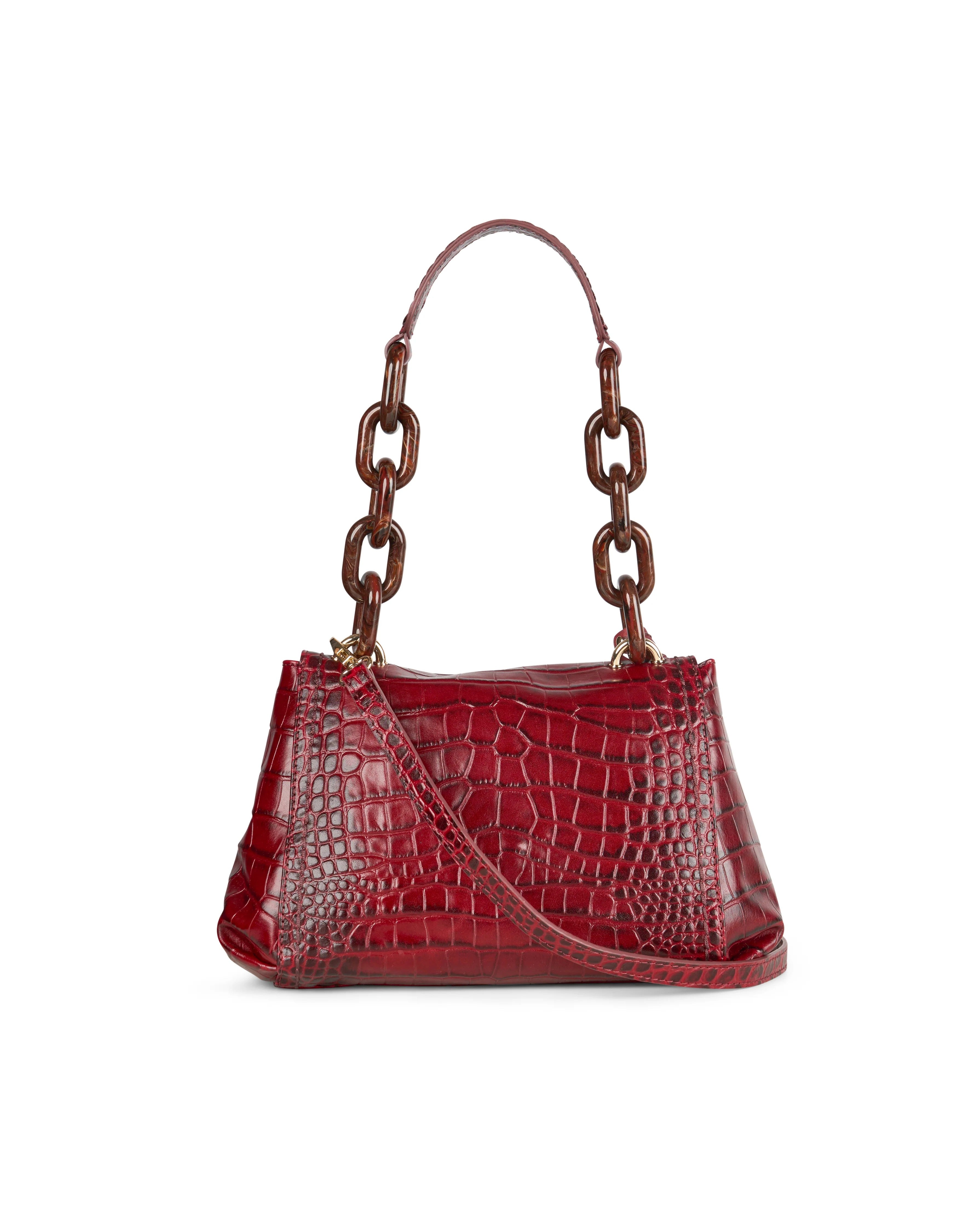 Visonà borsa a spalla in pelle "Miami" Bordeaux 25675.CHIANTI