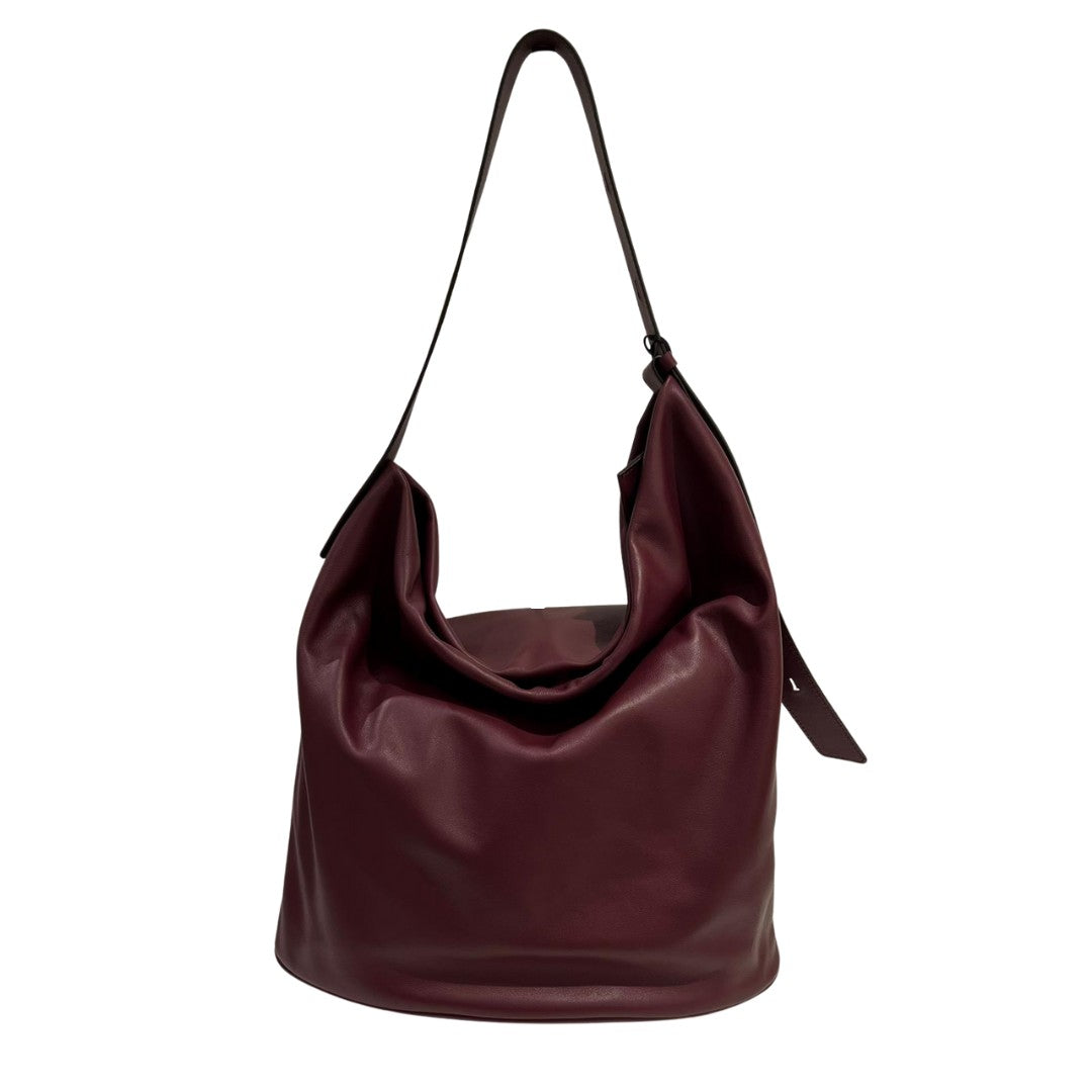Loristella borsa a spalla in pelle "Carmen" Bordeaux 3010.BURGUNDY