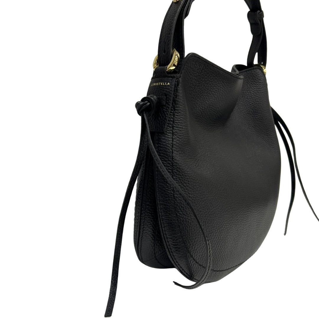 Loristella borsa a spalla in pelle "Carola" Nero 3033.NERO