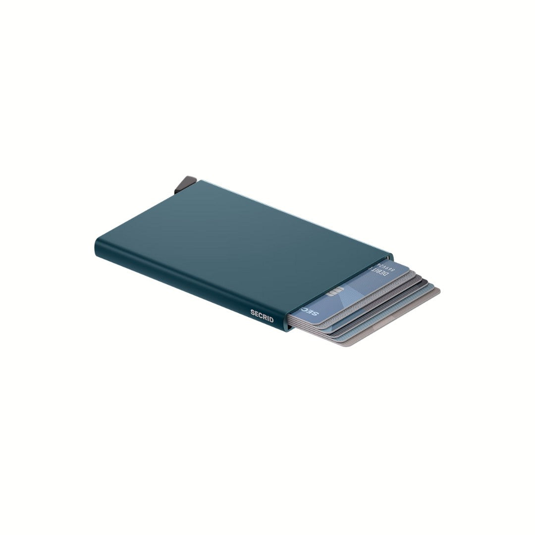 Secrid porta carte di credito in alluminio "Cardprotector" Petrolio C.TEAL