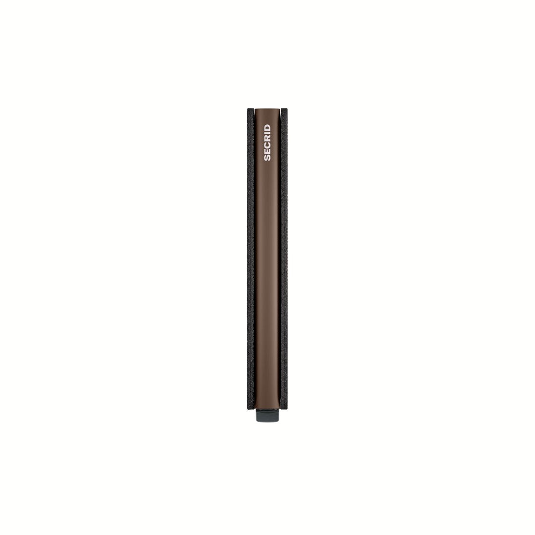 Secrid portafogli compatto in alluminio e pelle "Slimwallet Jungle" Camouflage SJU.BROWN