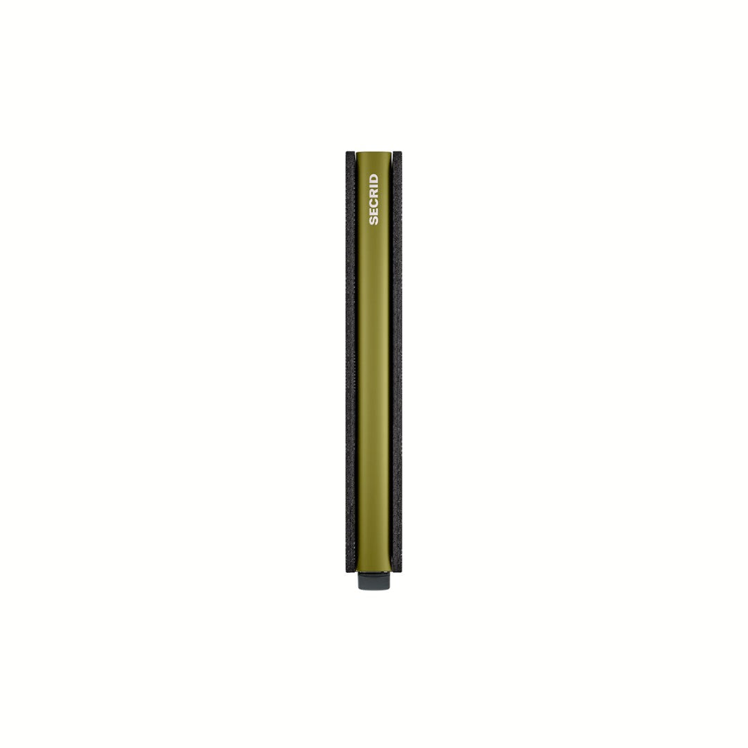 Secrid portafogli compatto in alluminio e pelle "Slimwallet Jungle" Camouflage SJU.MOSS