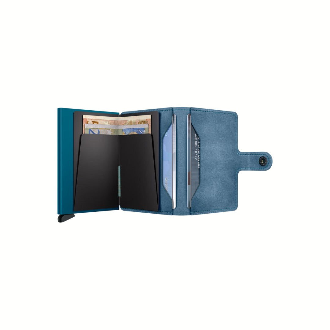 Secrid portafogli compatto in alluminio e pelle "Miniwallet Vintage" Arancione MV.ORANGE
