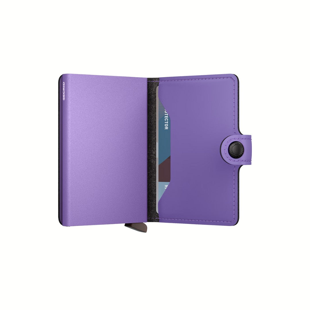 Secrid portafogli compatto in alluminio ed ecopelle "Miniwallet Yard Power" Lilla MYP.LILAC