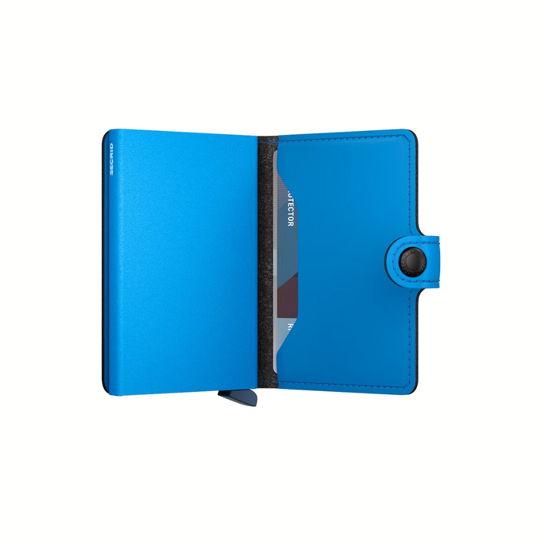 Secrid portafogli compatto in alluminio ed ecopelle "Miniwallet Yard Power" Azzurro MYP.ULTRA BLUE
