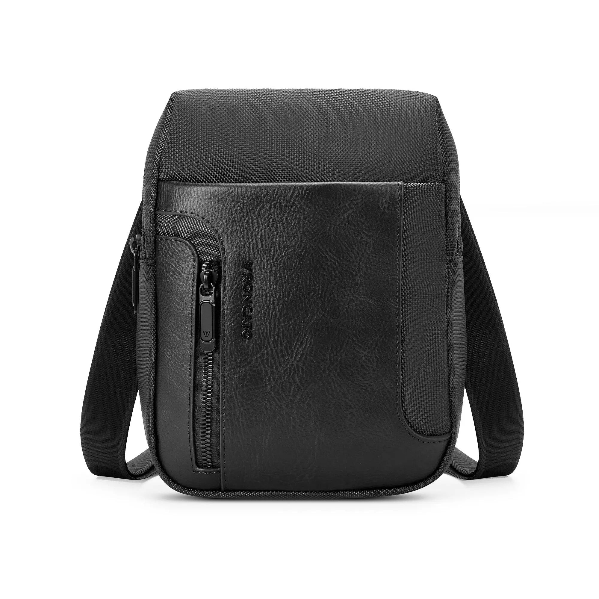 Roncato borsello in tessuto ed ecopelle "Panama 4 Nero 400890.01 NERO