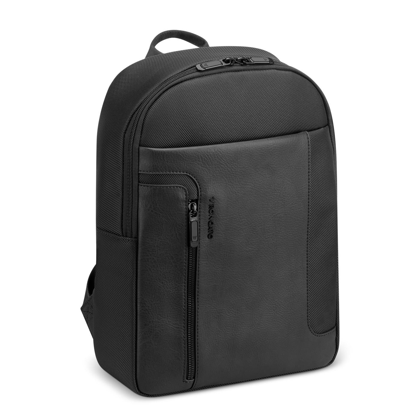 Roncato zaino in tessuto ed ecopelle "Panama 4 Nero 400901.01 NERO