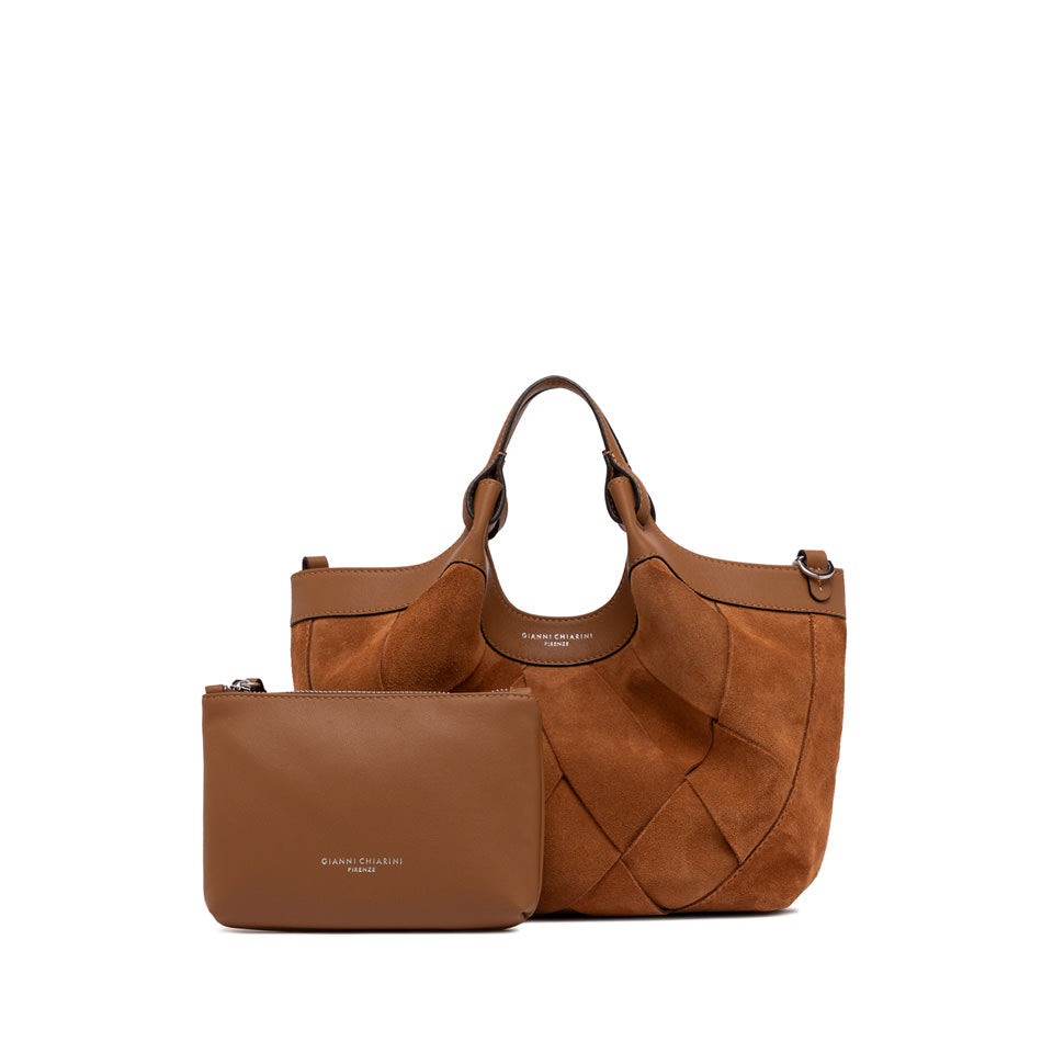 Gianni Chiarini borsa a mano in camoscio "Dua" Cuoio BS12349 INT-CM.1478 CARAMEL