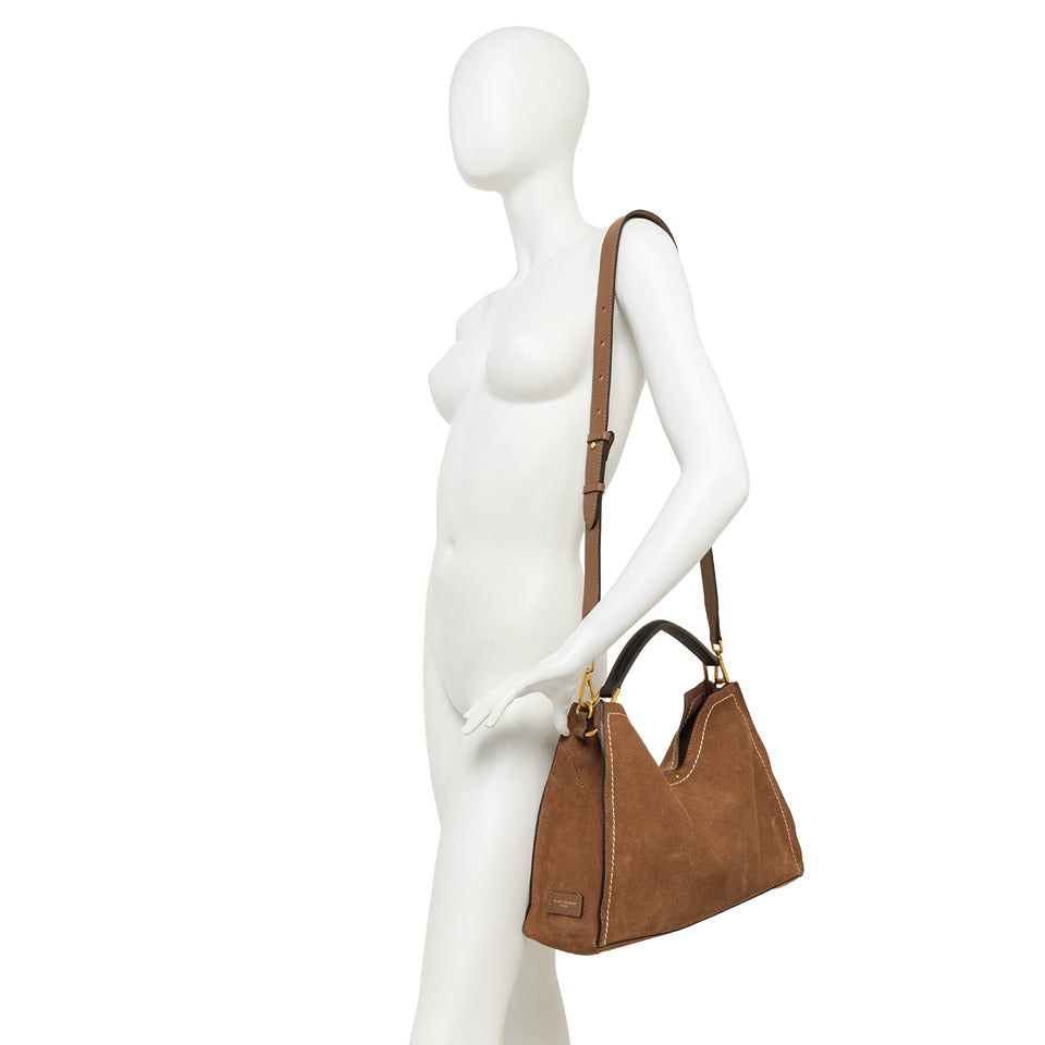 Gianni Chiarini borsa a mano in camoscio "Aurora" Cuoio BS12286 CM-PLMCP.1478 CARAMEL