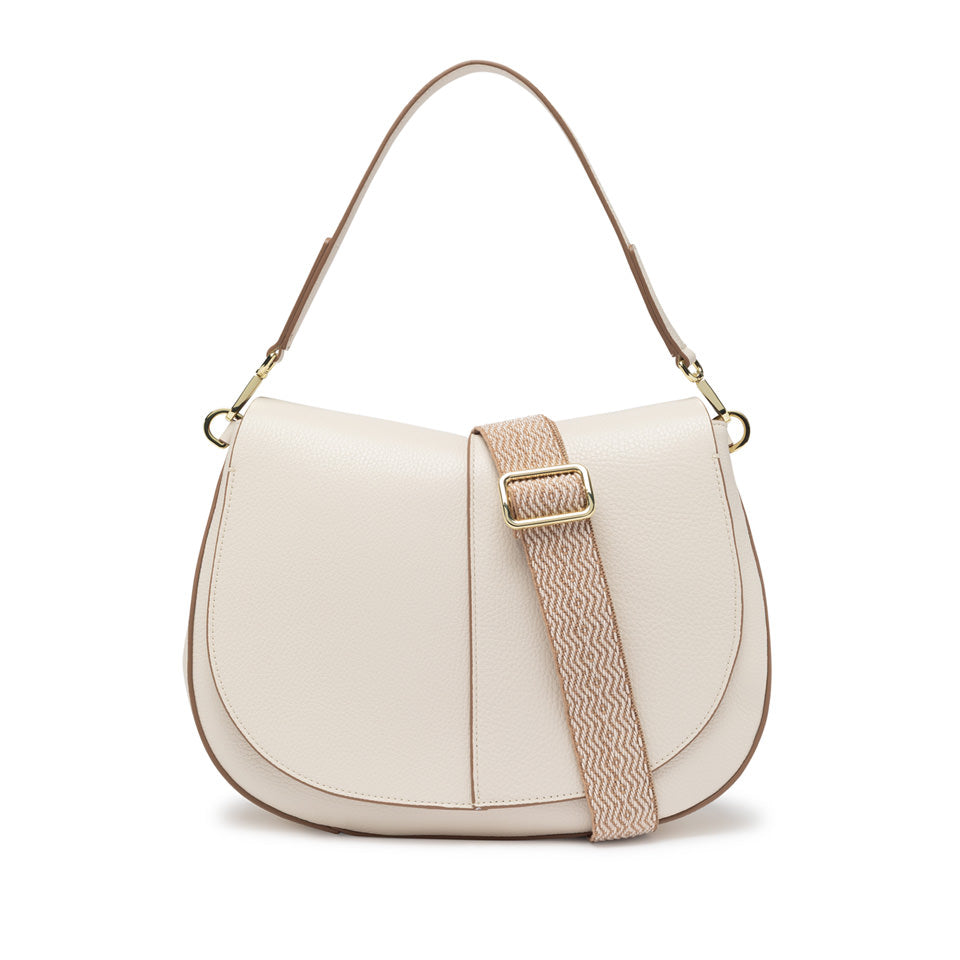 Gianni Chiarini borsa a spalla in pelle "Helena Round" Bianco BS6037COMM GRN-NAOP.3890 MARBL