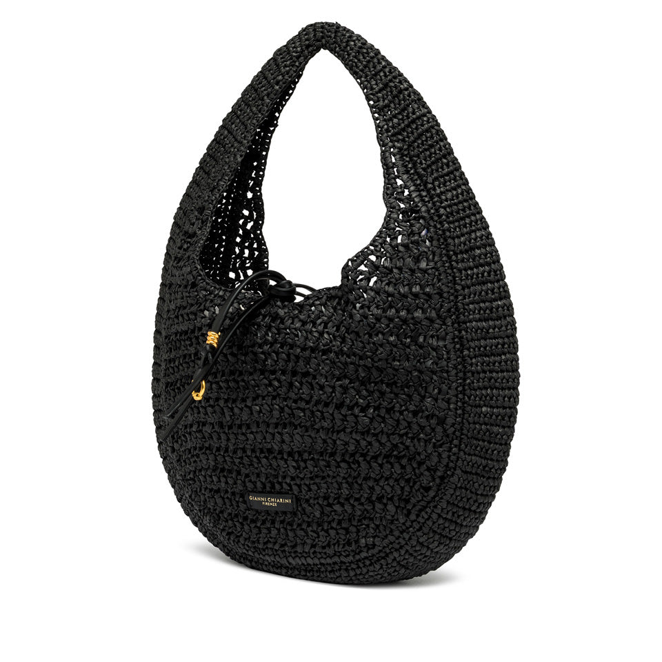 Gianni Chiarini borsa a spalla in tessuto "Nefeli" Nero BS11954 COMM STR-CRCH.001 NERO