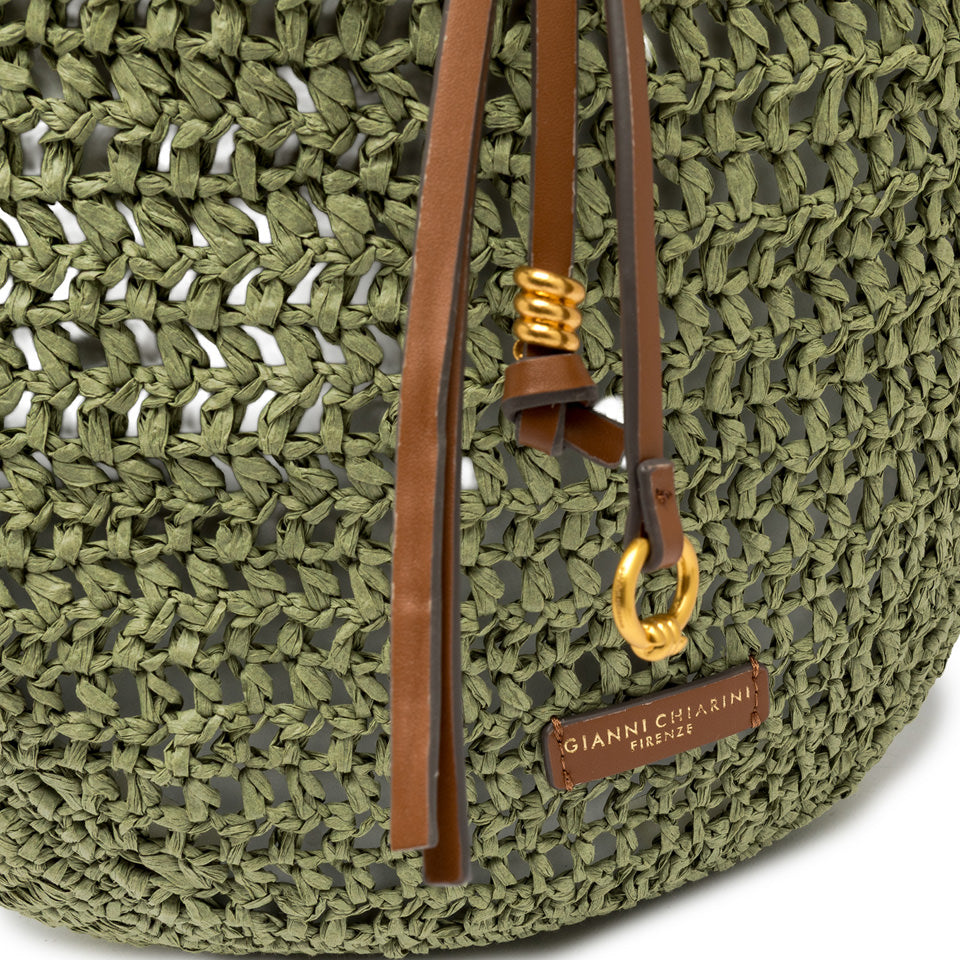 Gianni Chiarini borsa a spalla in tessuto "Nefeli" Verde BS11954 COMM STR-CRCH.11730 TA