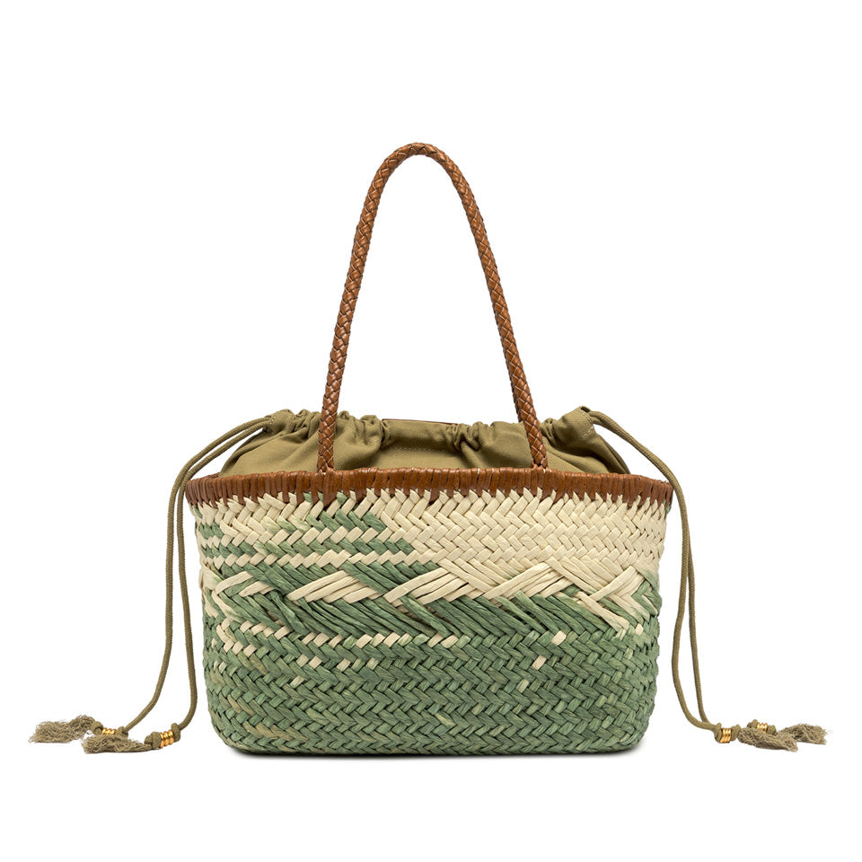Gianni Chiarini borsa shopping in rafia "Paloma" Verde BS11311 COMM STRAWINT.14366 W