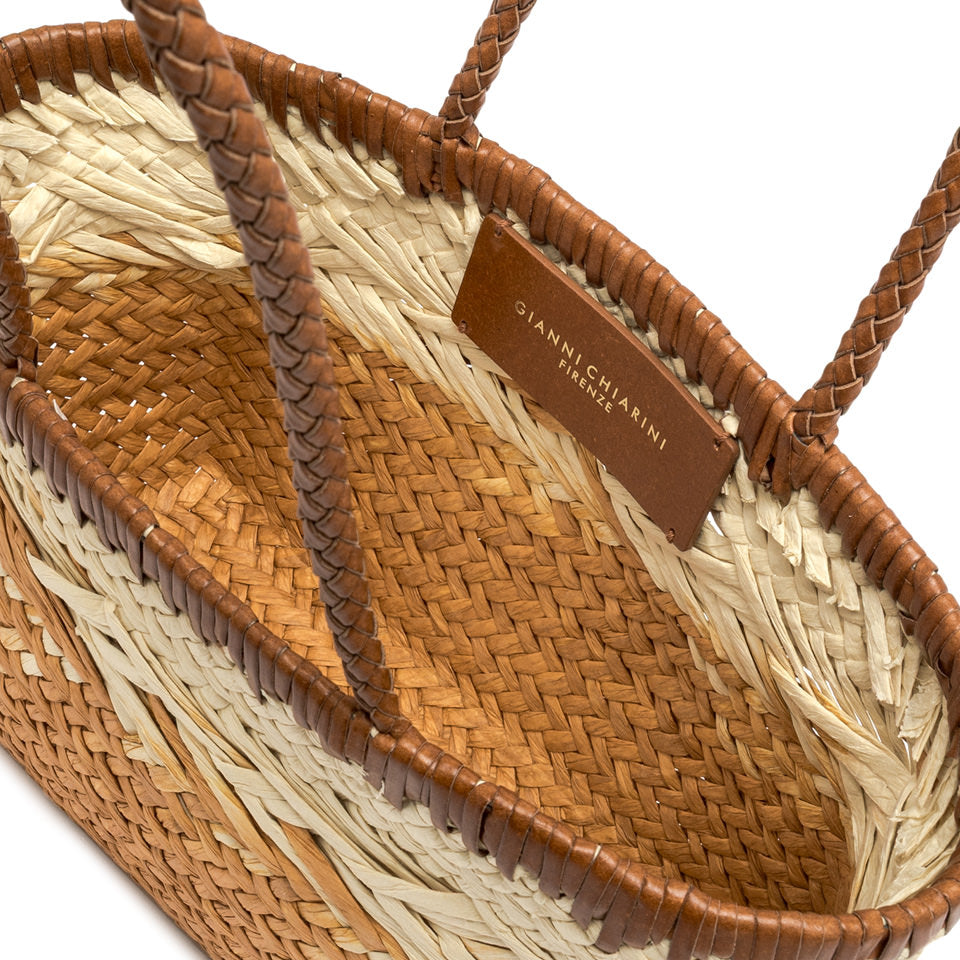 Gianni Chiarini borsa shopping in rafia "Paloma" Beige BS11311 COMM STRAWINT.064 NAT
