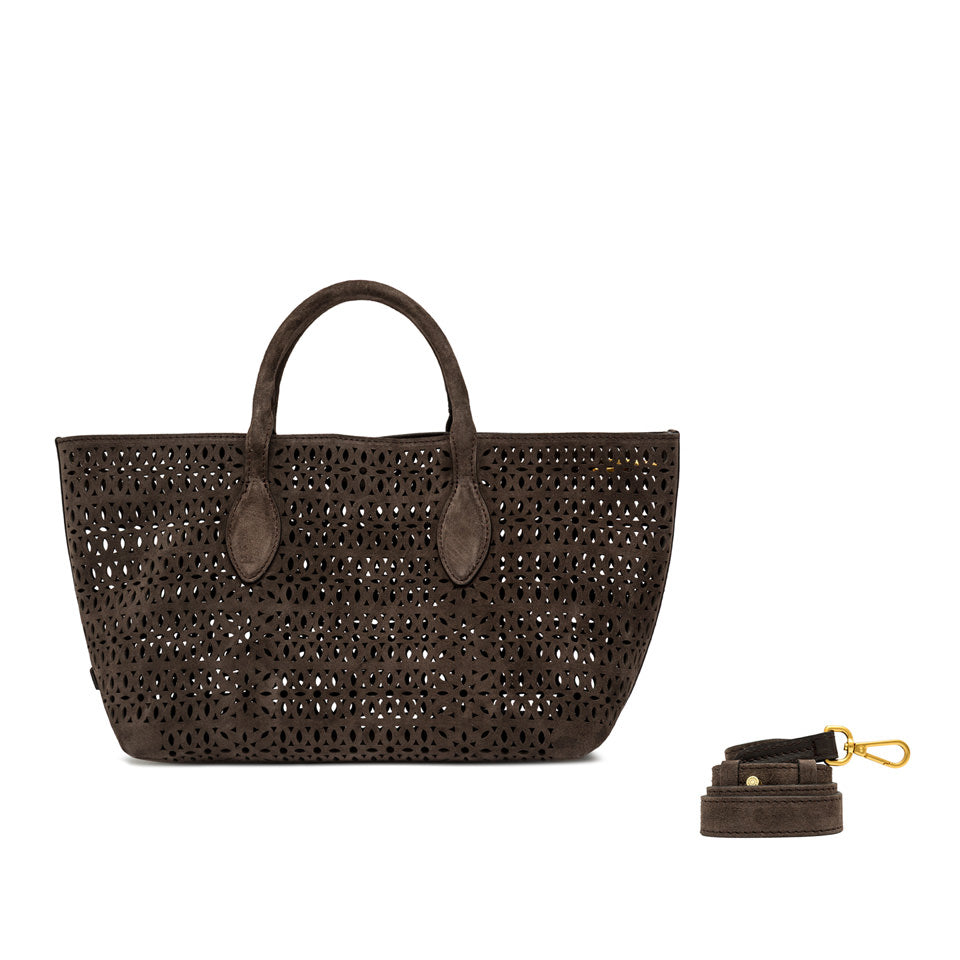 Gianni Chiarini borsa a mano in camoscio "Mashup" Marrone BS11836 CMLSR.974 MOKA
