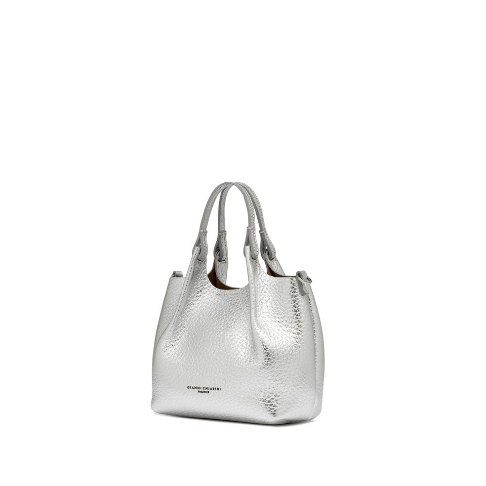 Gianni Chiarini borsa a mano in pelle "Dua" Argento BS9718RNGDBL.14369 SILVER-CLAY