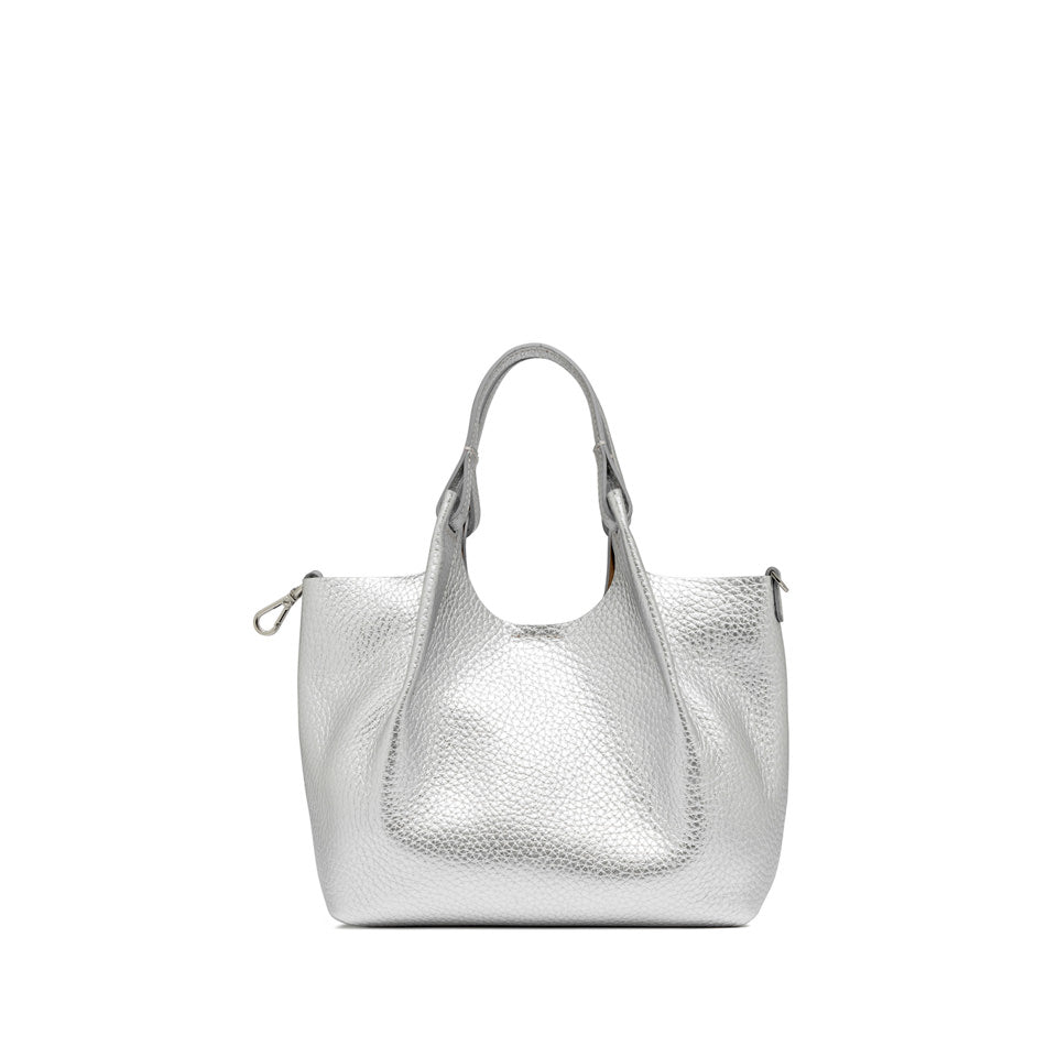 Gianni Chiarini borsa a mano in pelle "Dua" Argento BS9719RNGDBL.14369 SILVER-CLAY