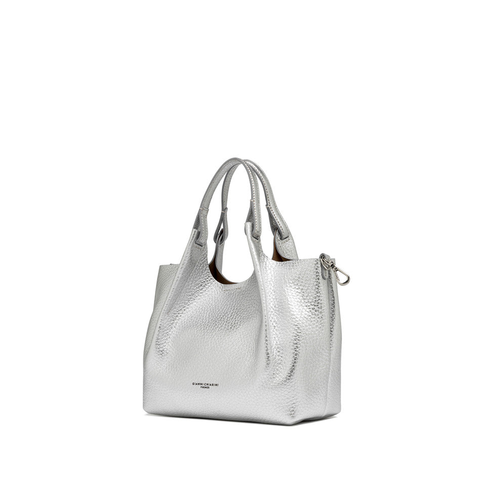 Gianni Chiarini borsa a mano in pelle "Dua" Argento BS9719RNGDBL.14369 SILVER-CLAY