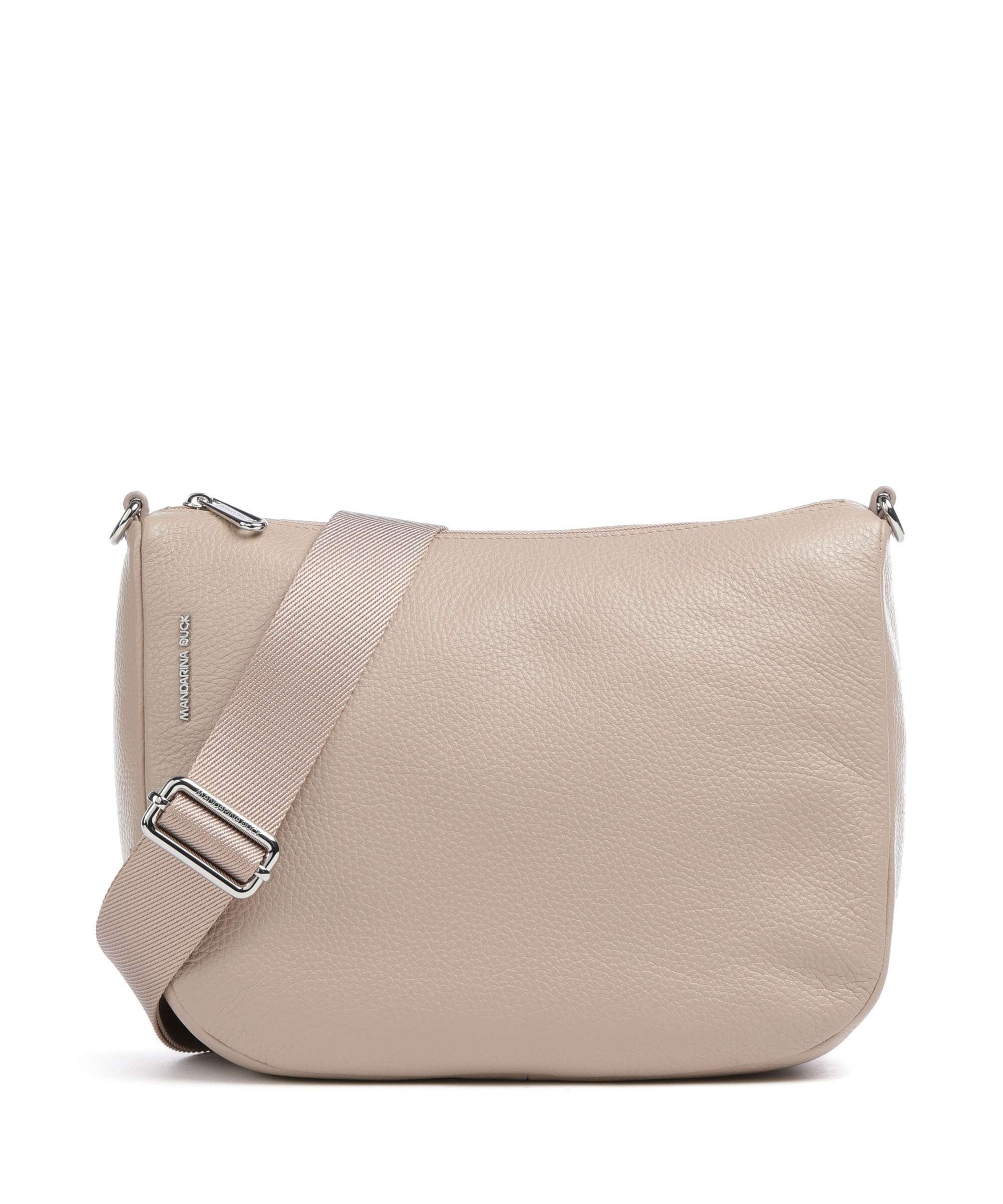Mandarina Duck borsa a tracolla in pelle "Mellow Leather" Tortora FZT79.A28 WARM TAUPE