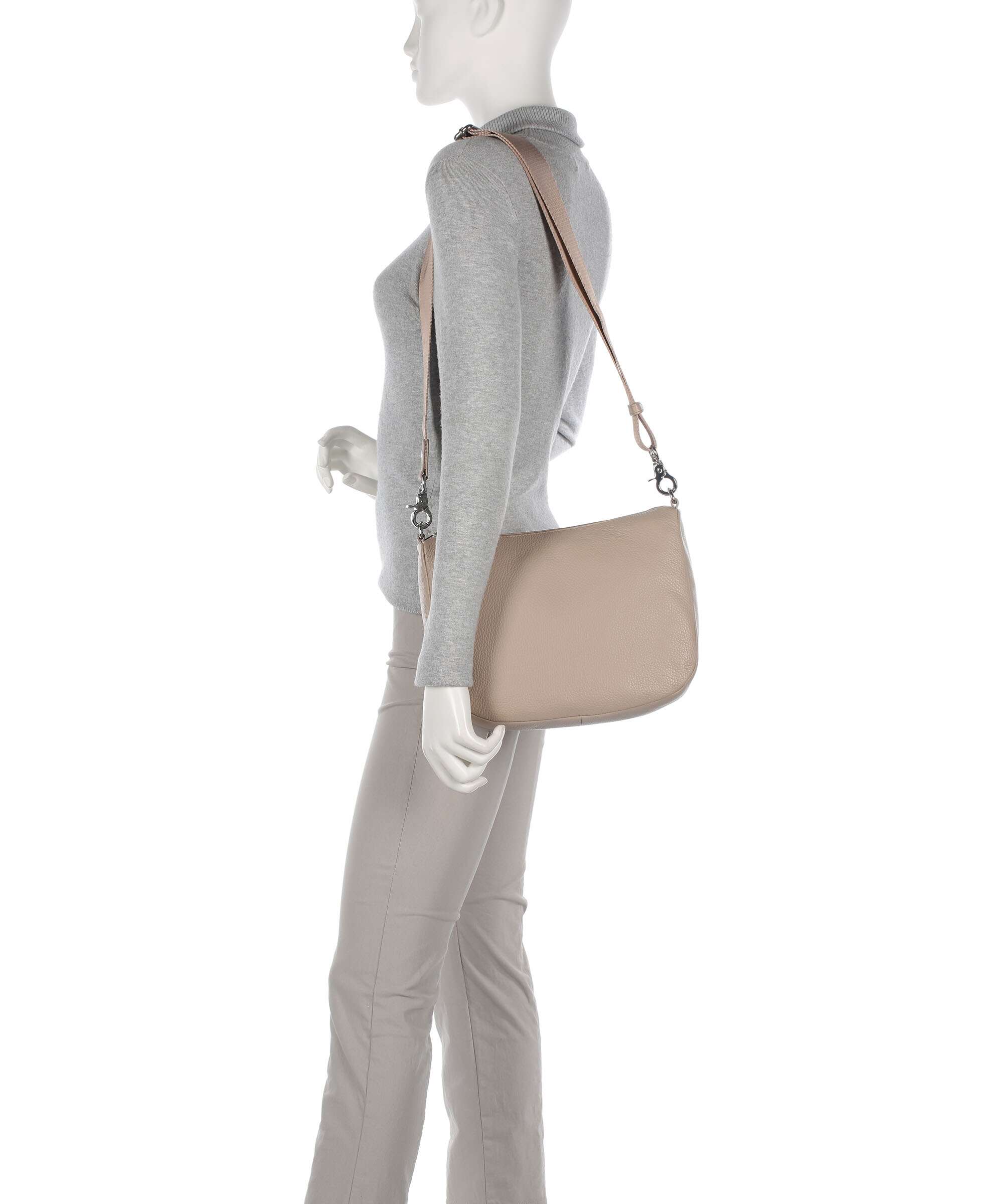 Mandarina Duck borsa a tracolla in pelle "Mellow Leather" Tortora FZT79.A28 WARM TAUPE