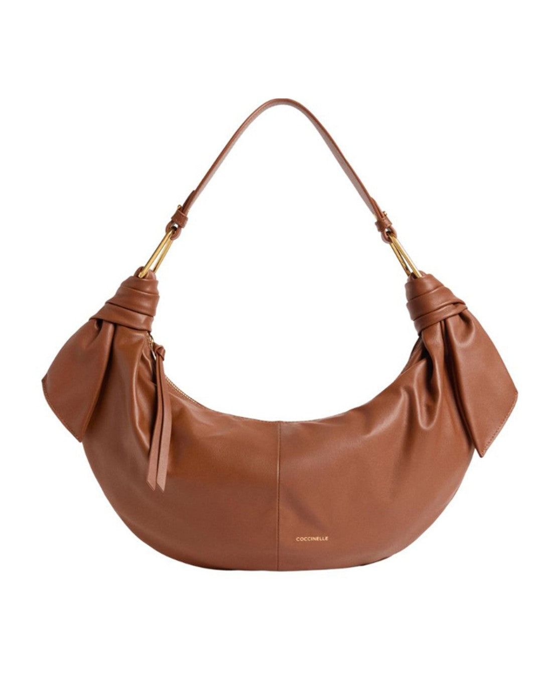 Coccinelle borsa a spalla in pelle "Furoshiki" Cuoio E1U1A130101.W11 COGNAC