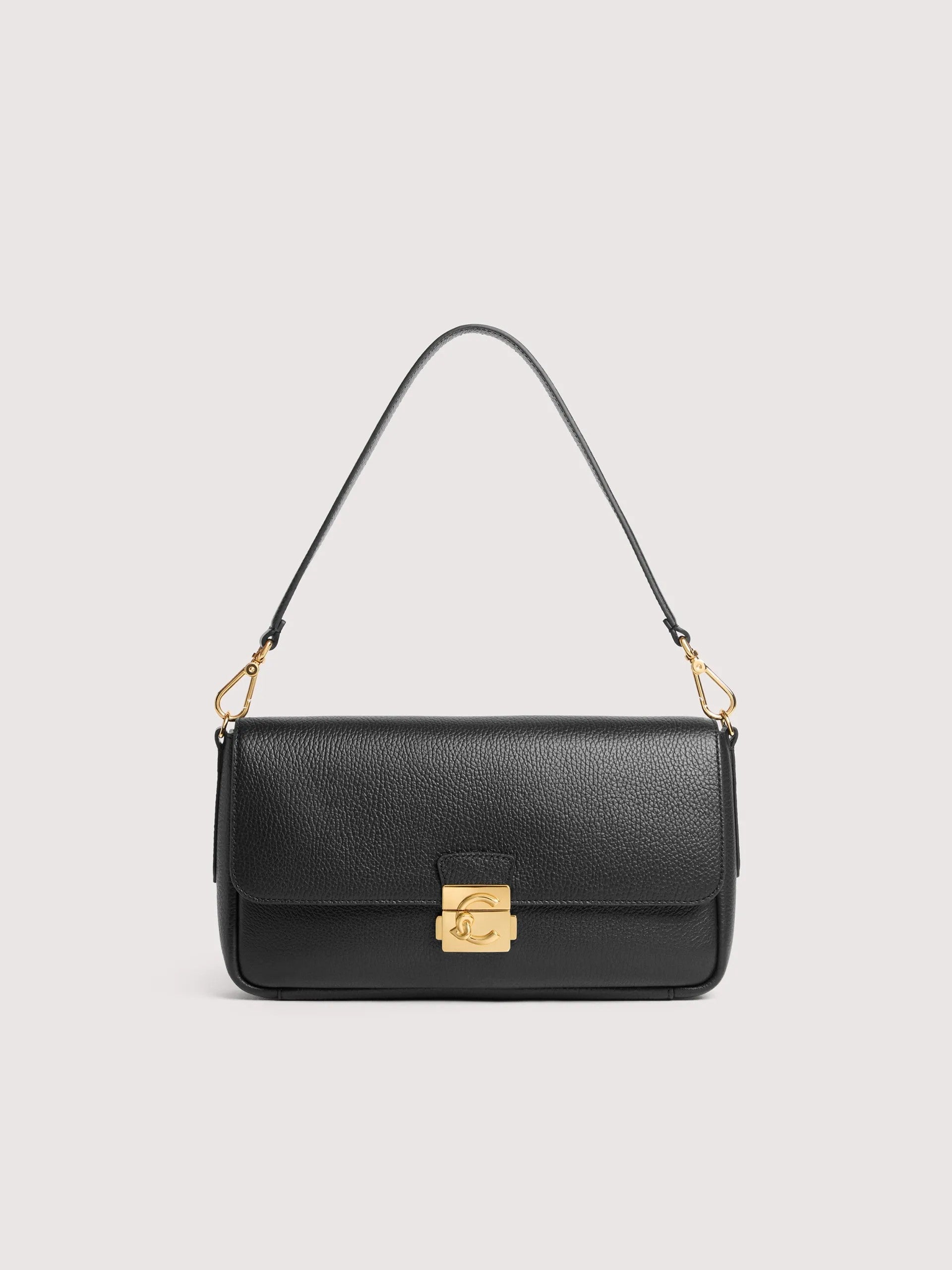 Coccinelle borsa a spalla in pelle "C-Me Lock" Nero E1U4K120101.001 NOIR