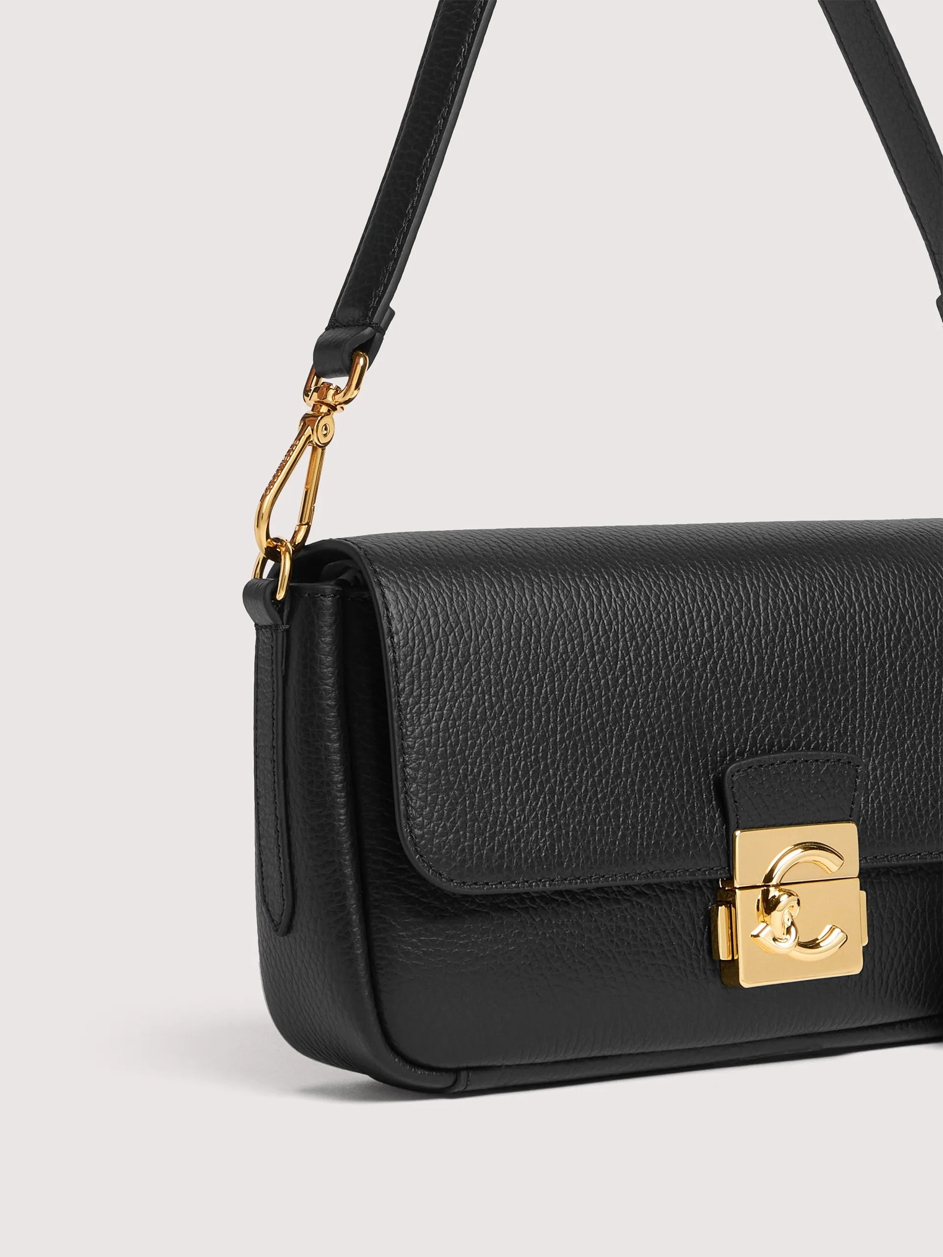 Coccinelle borsa a spalla in pelle "C-Me Lock" Nero E1U4K120201.001 NOIR