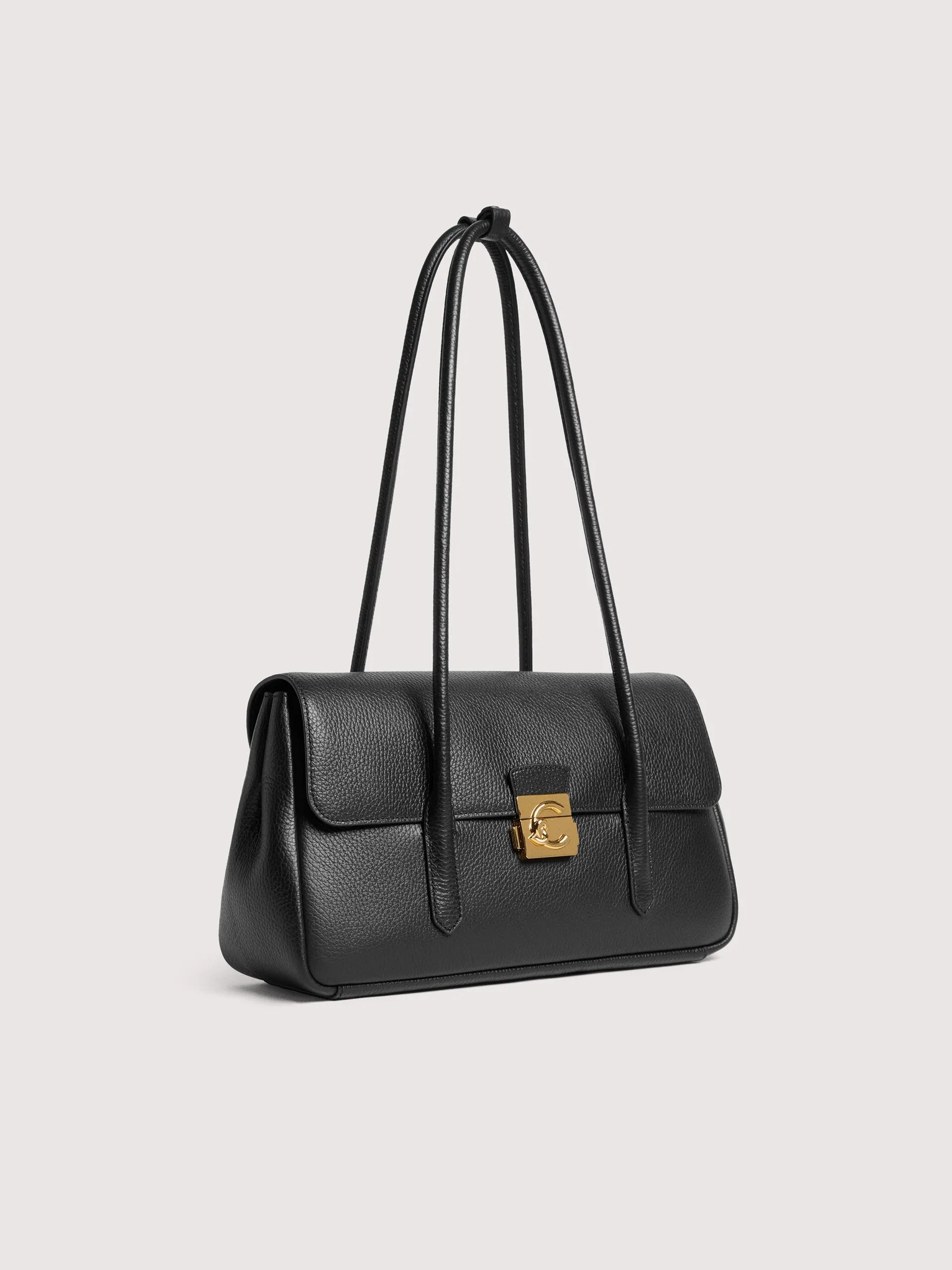 Coccinelle borsa a spalla in pelle "C-Me Lock" Nero E1U4K120301.001 NOIR