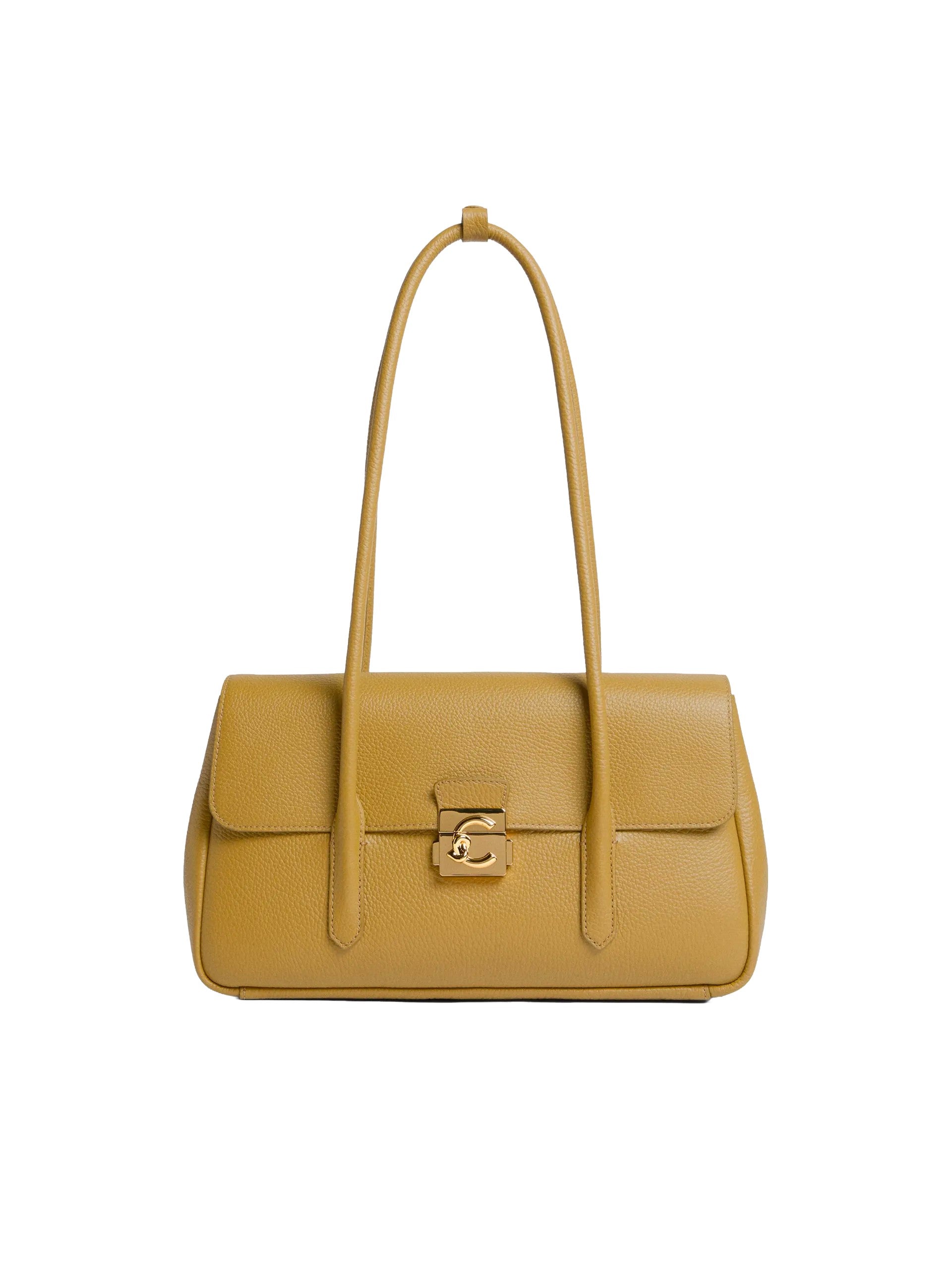 Coccinelle borsa a spalla in pelle "C-Me Lock" Verde E1U4K120301.G43 SEAGRASS