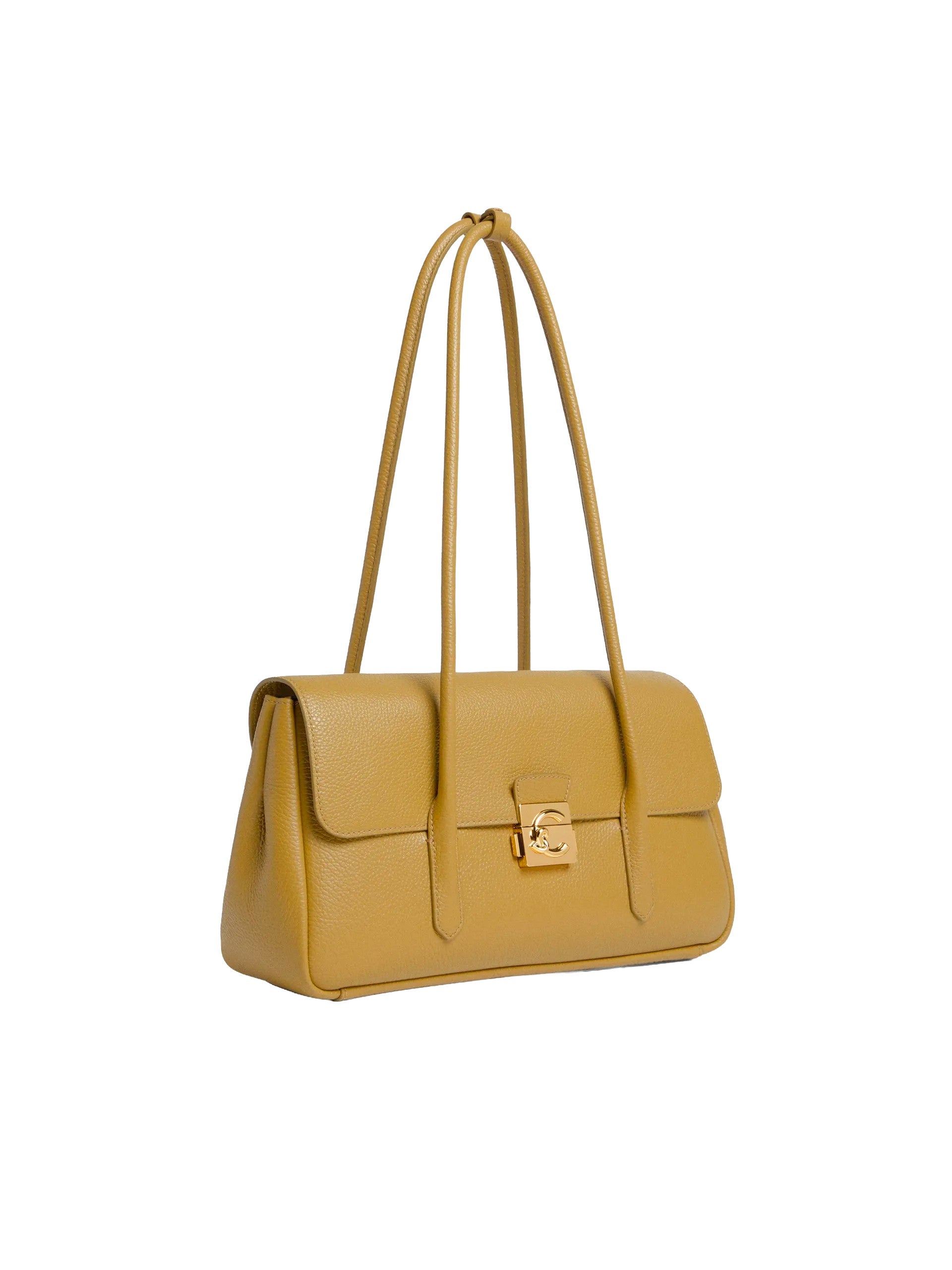 Coccinelle borsa a spalla in pelle "C-Me Lock" Verde E1U4K120301.G43 SEAGRASS