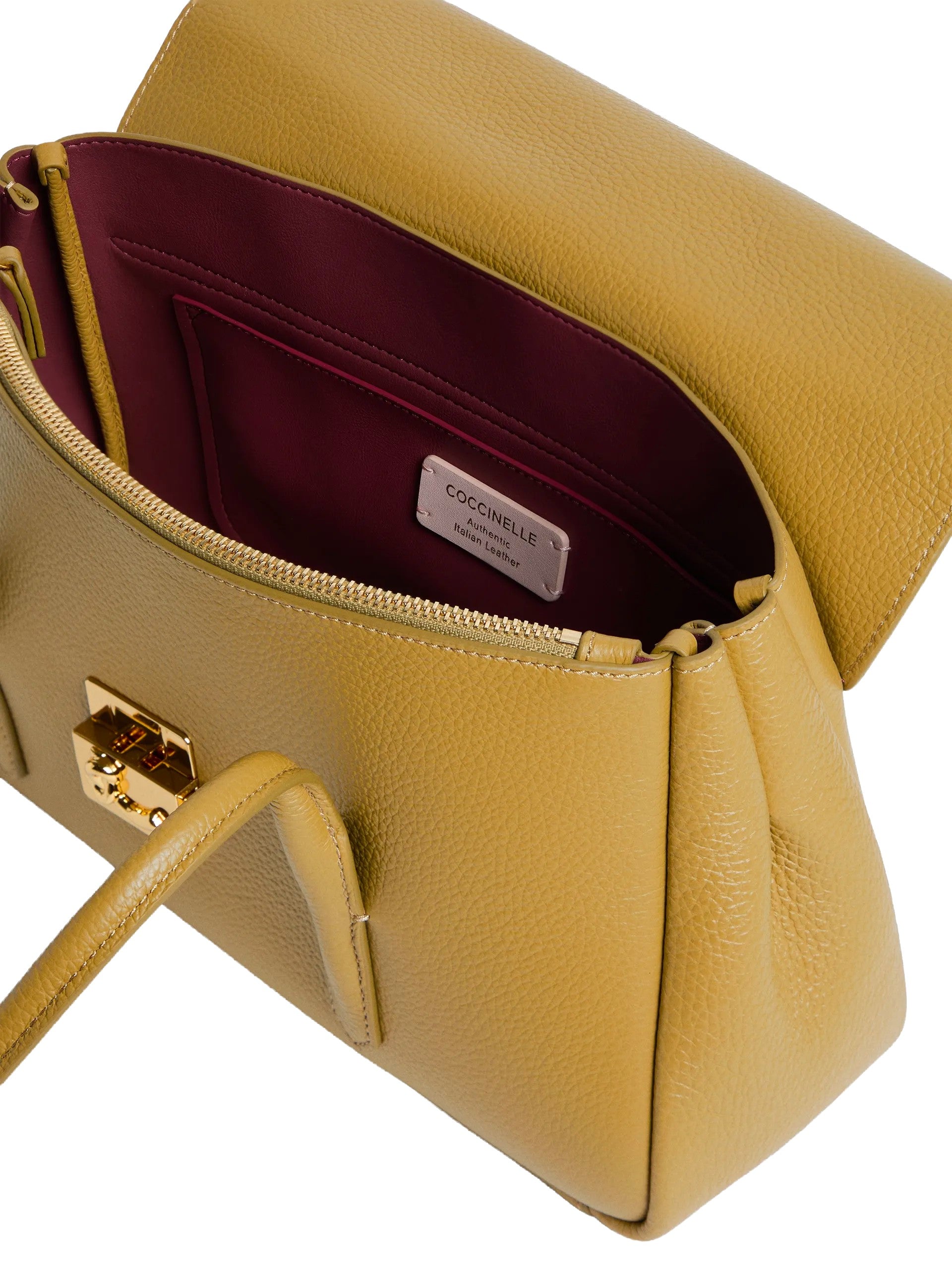 Coccinelle borsa a spalla in pelle "C-Me Lock" Verde E1U4K120301.G43 SEAGRASS