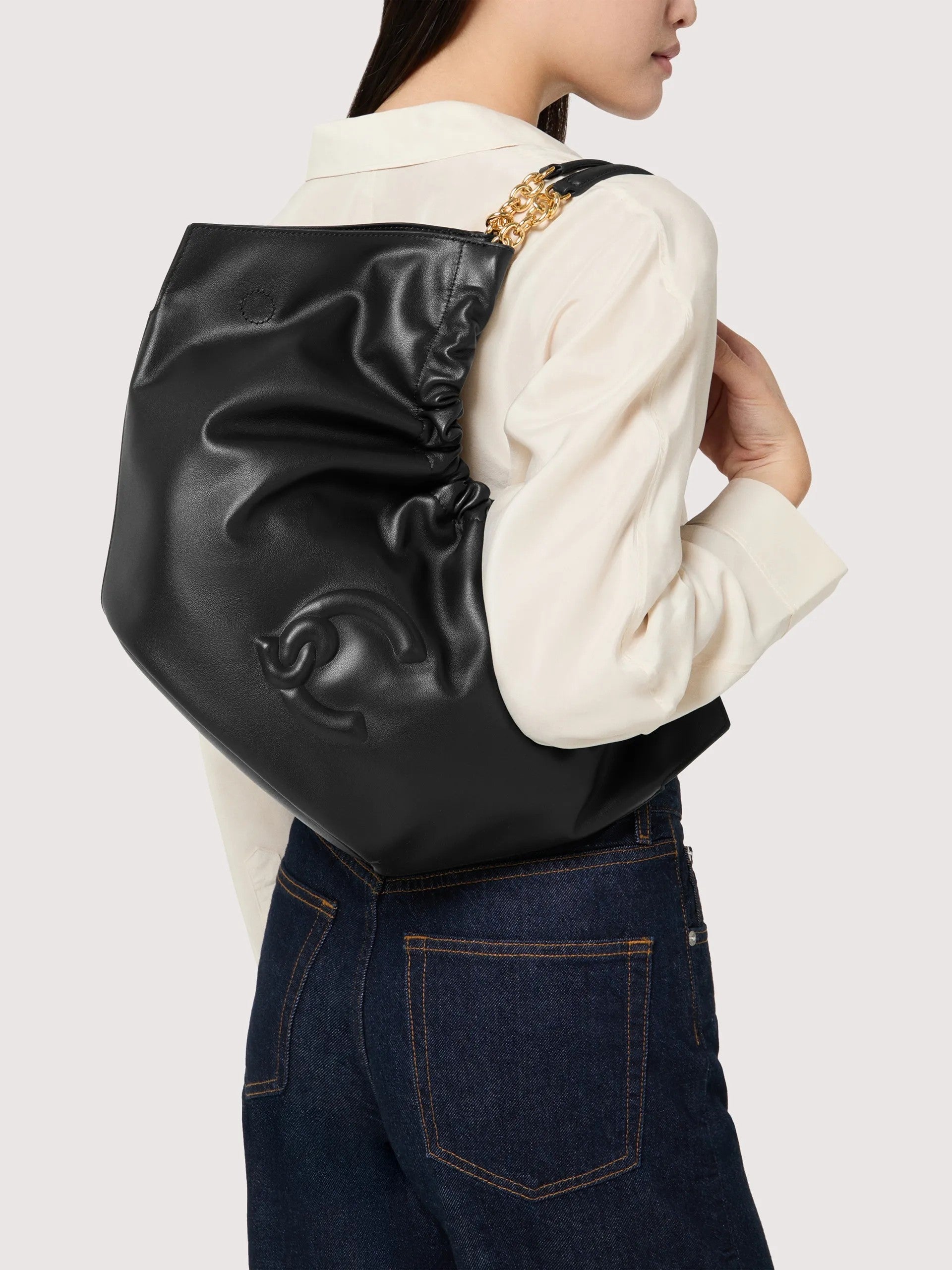 Coccinelle borsa a spalla in pelle "Smash" Nero E1U5F110201.001 NOIR