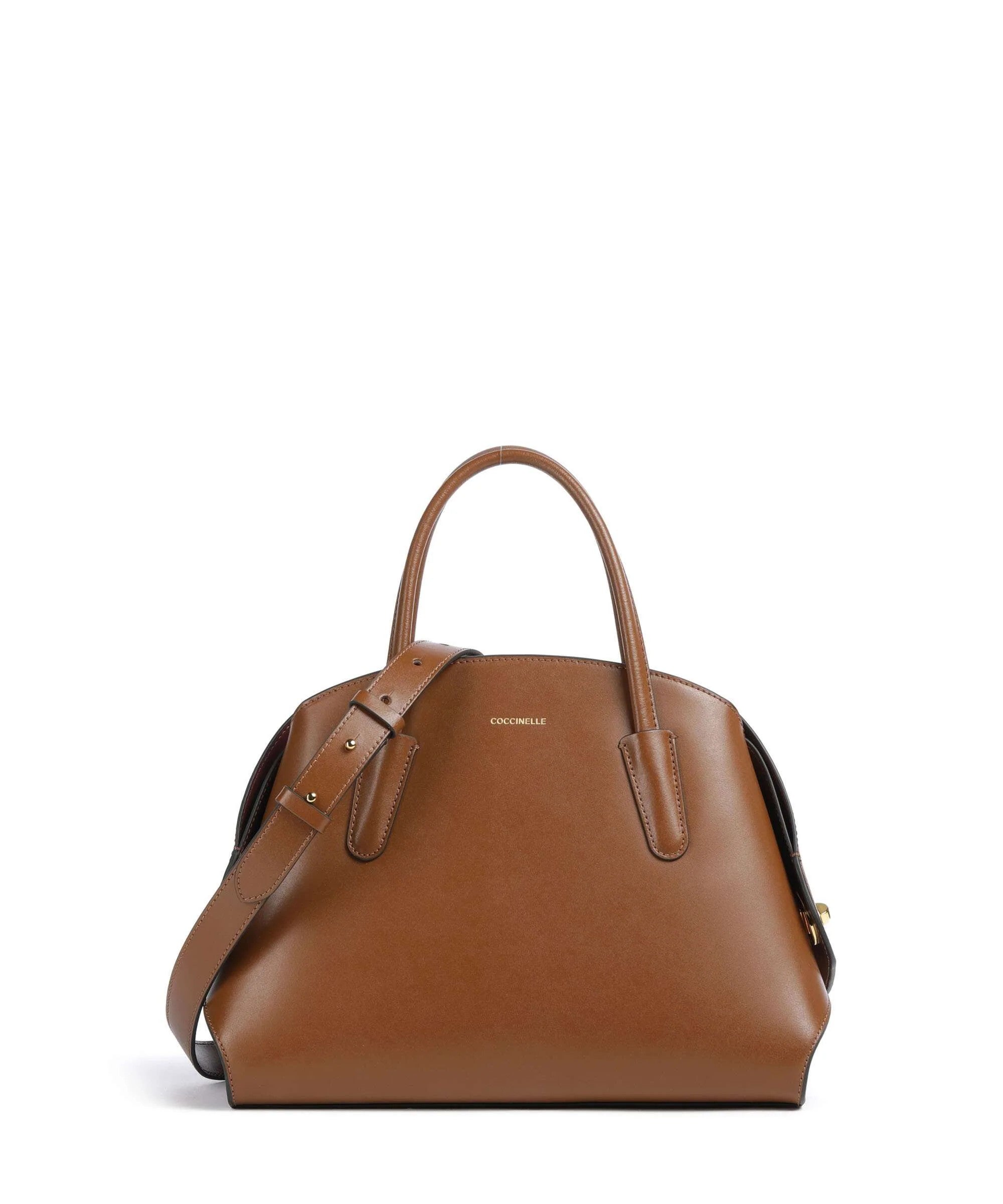 Coccinelle borsa a mano in pelle "Tylde" Cuoio E1U7K180201.W11 COGNAC