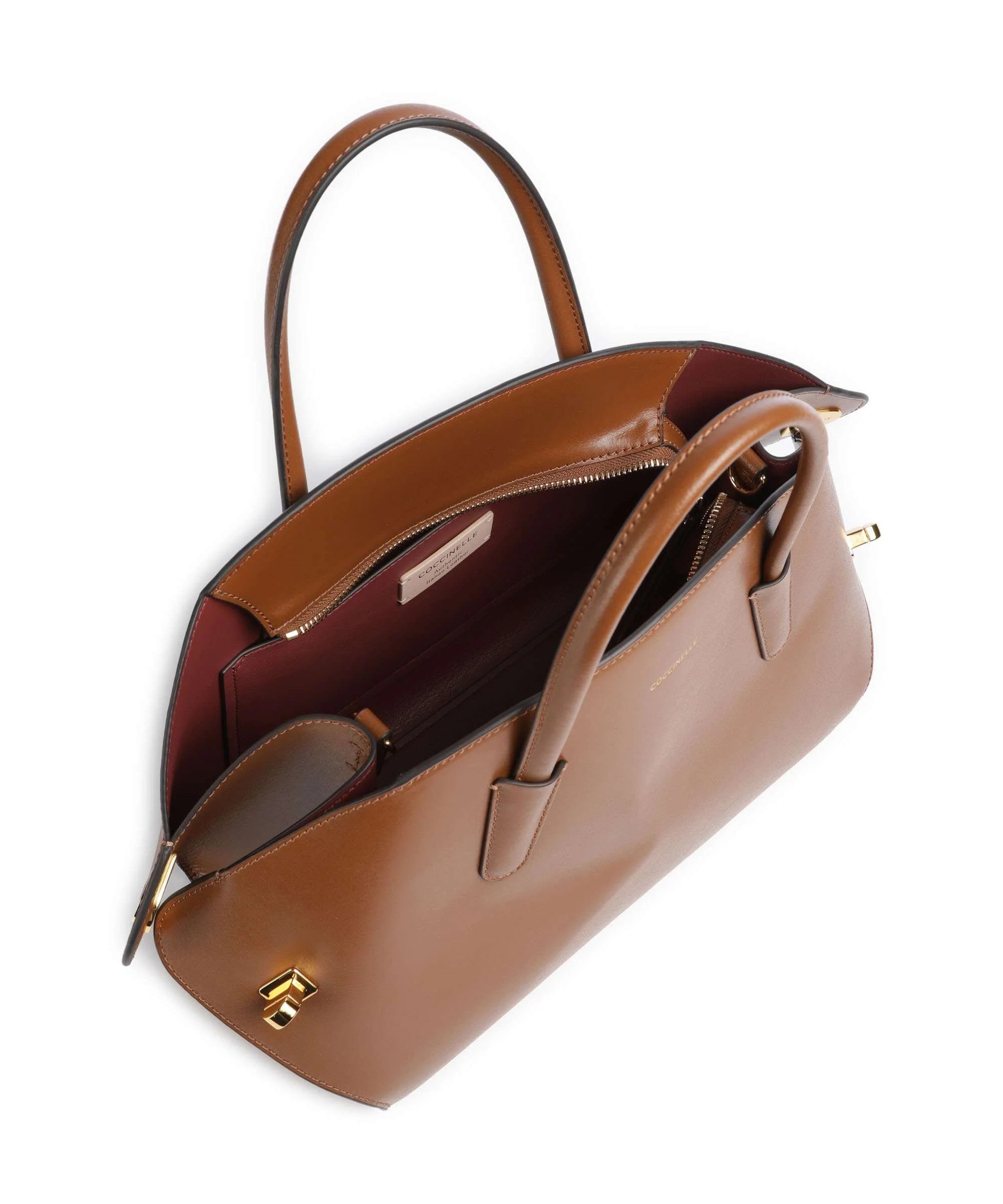 Coccinelle borsa a mano in pelle "Tylde" Cuoio E1U7K180201.W11 COGNAC