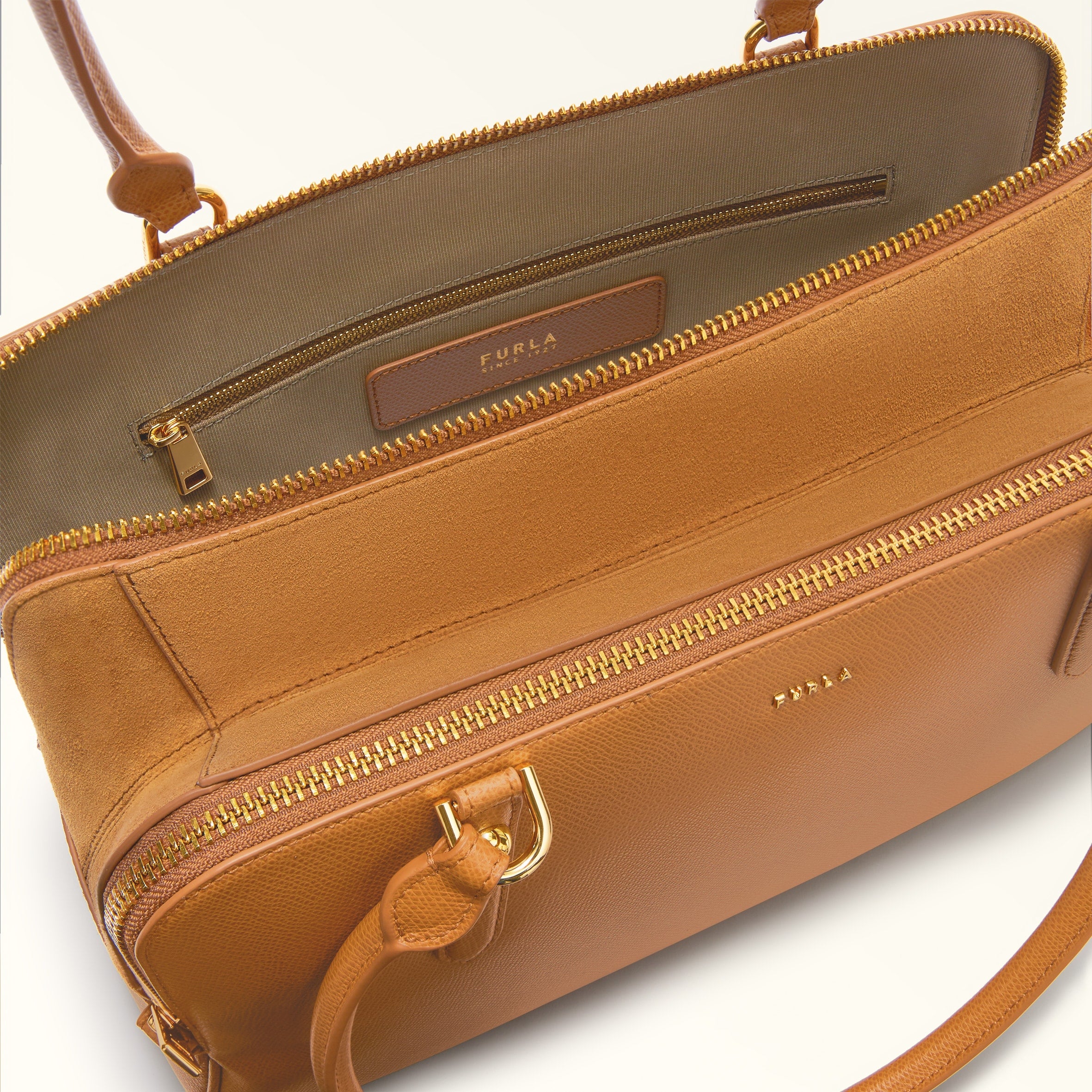 Furla borsa shopping in pelle "Giulia" Cuoio WB01872.4557S TABACCO