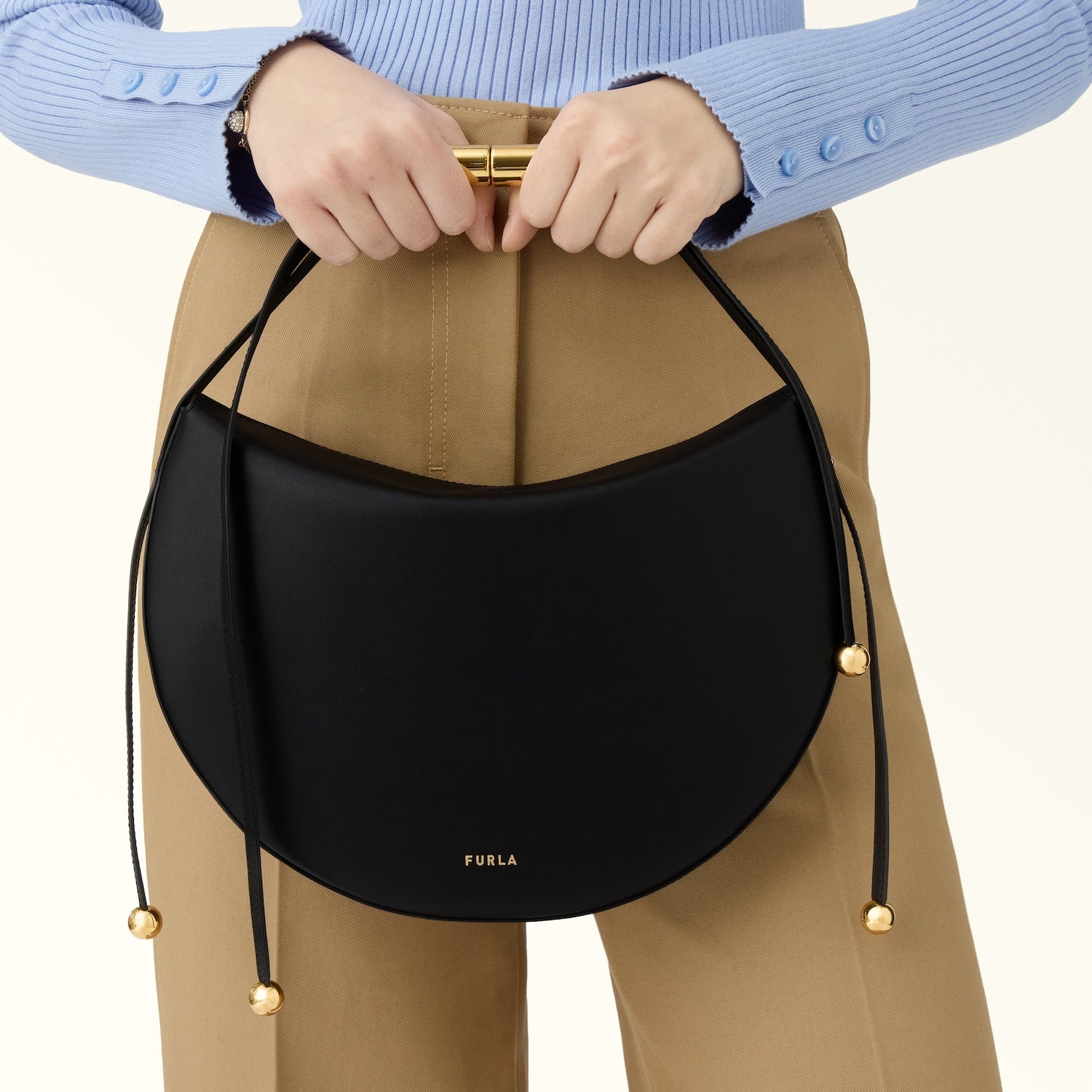 Furla borsa a spalla in pelle "Moonstone" Nero WB01868.O6000 NERO