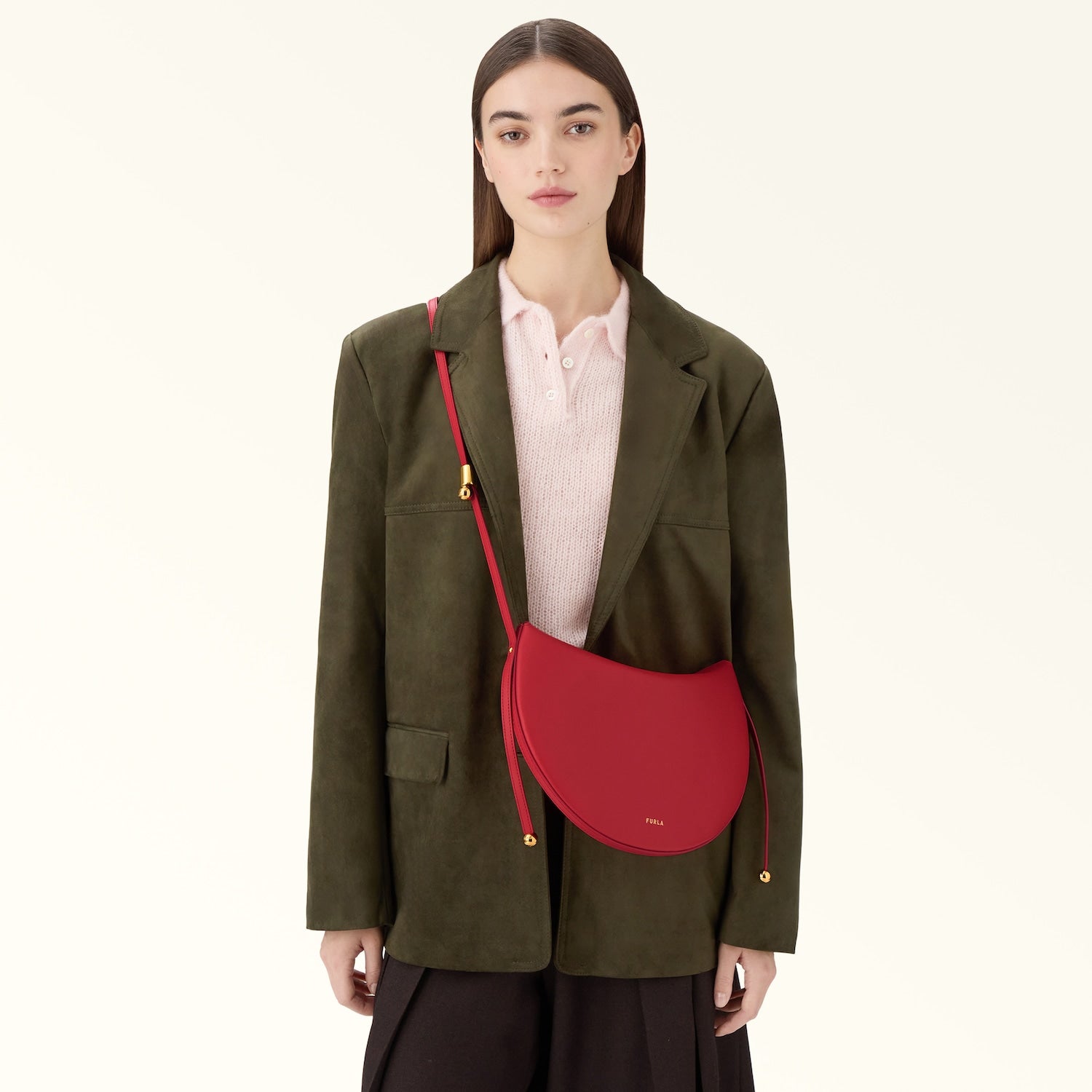 Furla borsa a spalla in pelle "Moonstone" Rosso WB01868.4484S RED