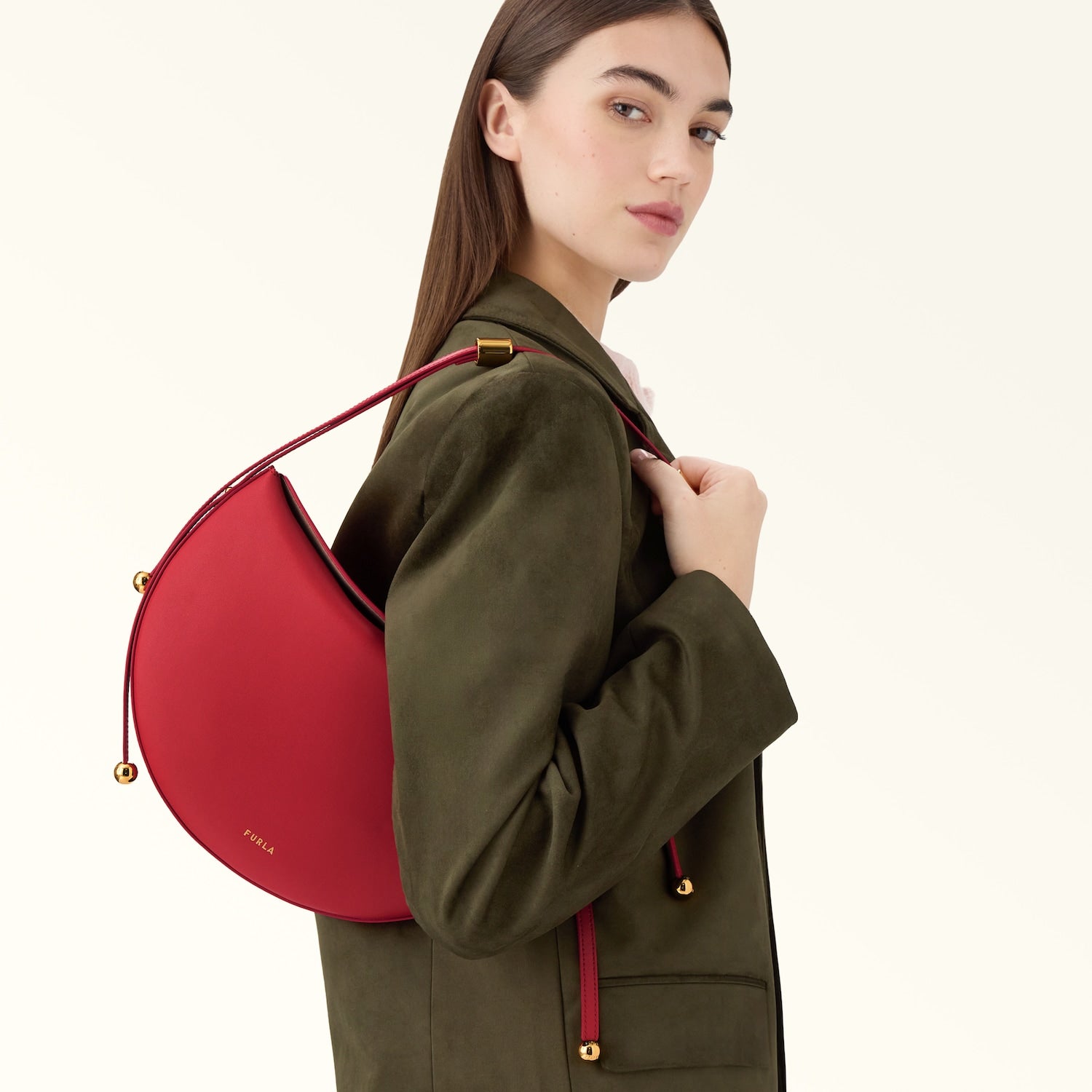 Furla borsa a spalla in pelle "Moonstone" Rosso WB01868.4484S RED