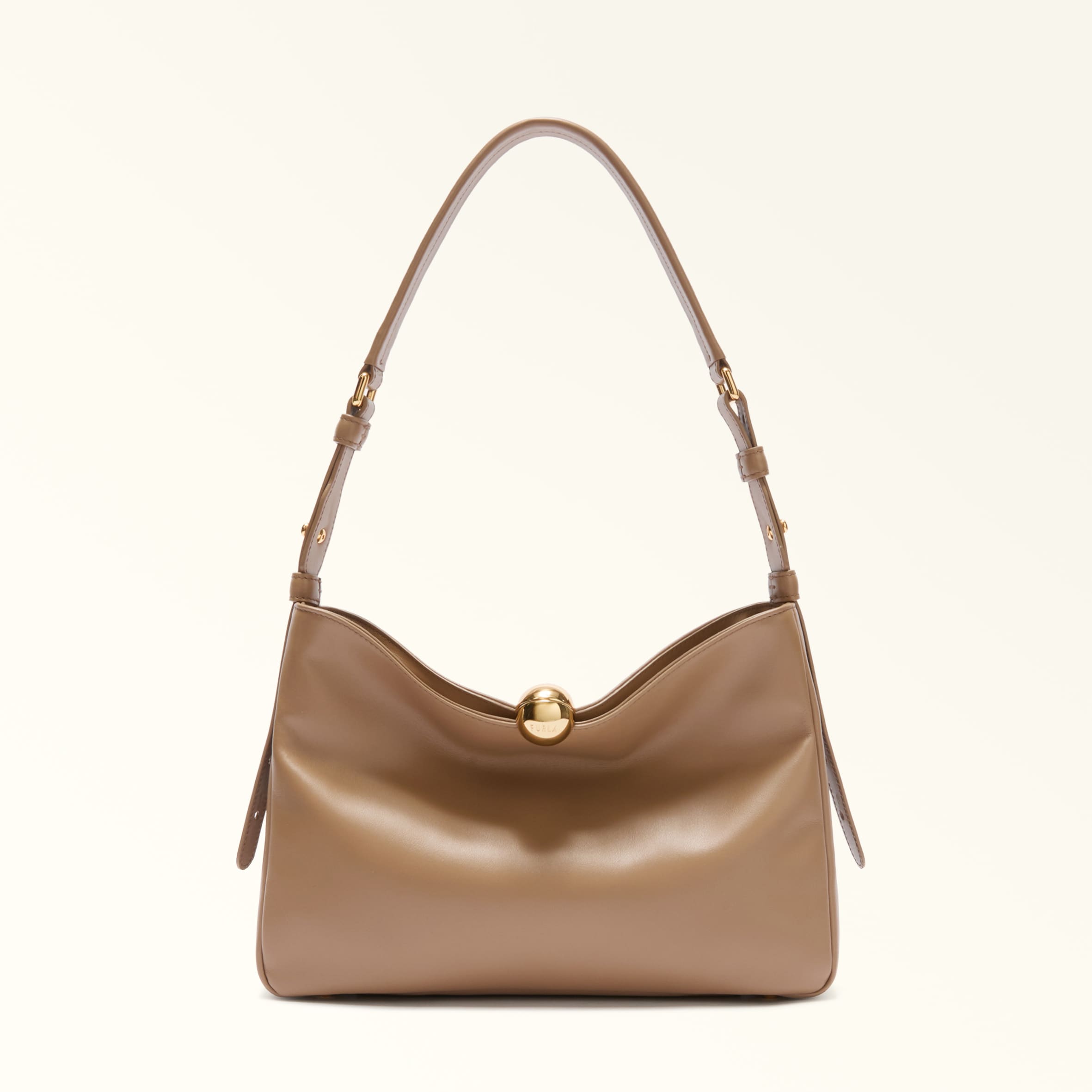 Furla borsa a spalla in pelle "Furla Sfera" Beige WB01403.4489S TOFFEE
