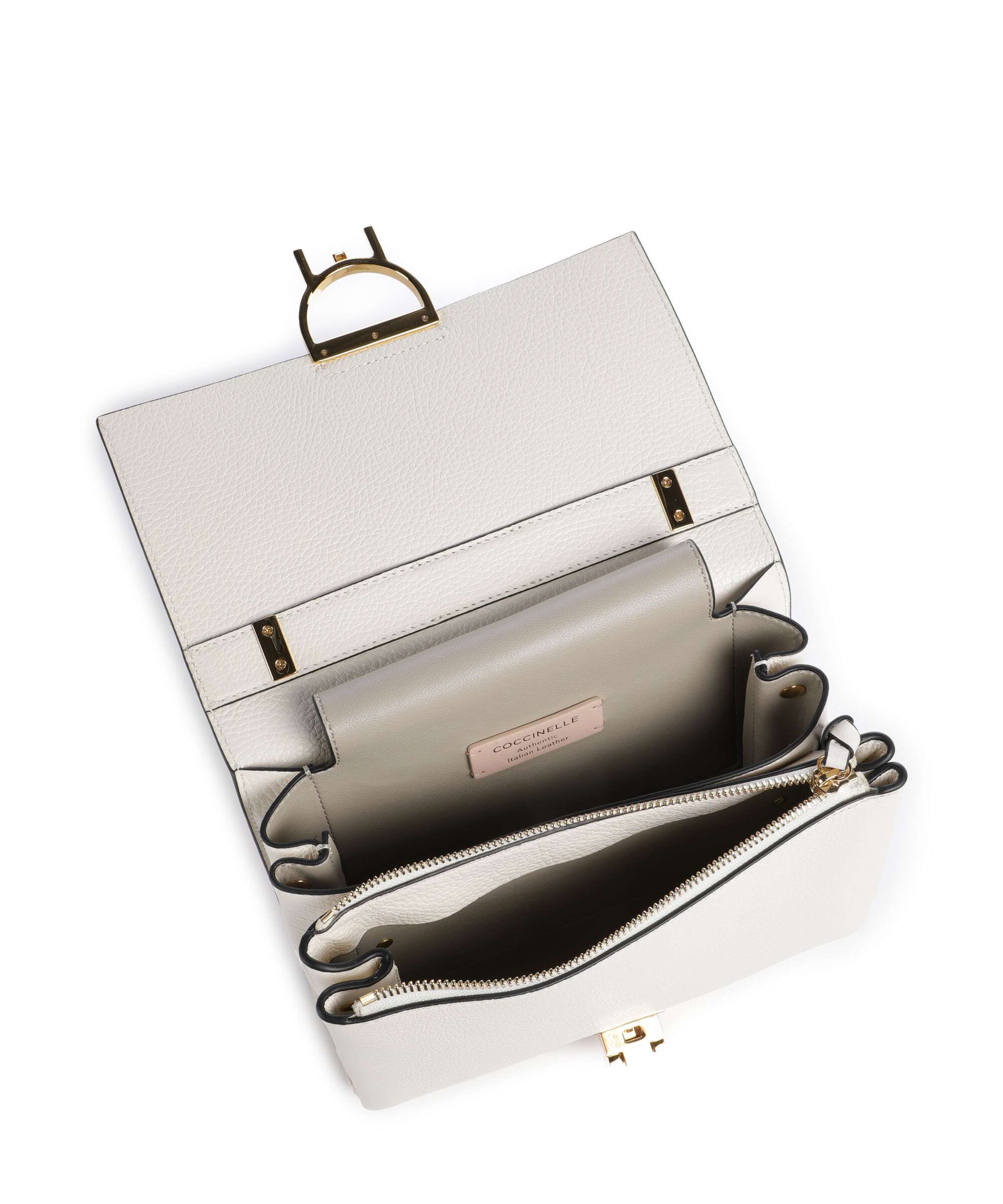 Coccinelle borsa a tracolla in pelle "Arlettis" Bianco E1MD5120701.N17 PEARL