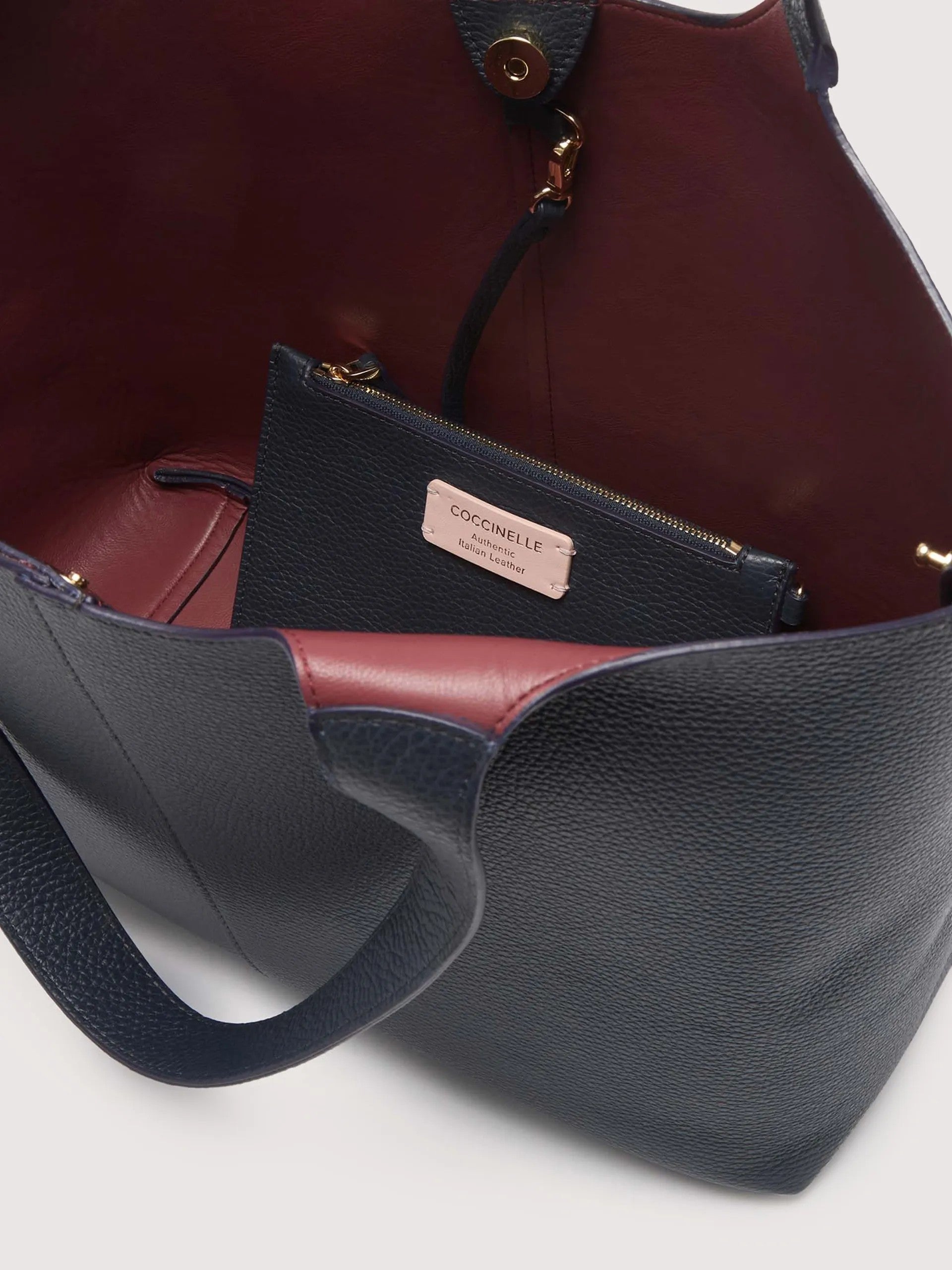 Coccinelle borsa shopping in pelle "C-Easy" Blu E1SHA110101.B29 MIDNIGHT BLUE
